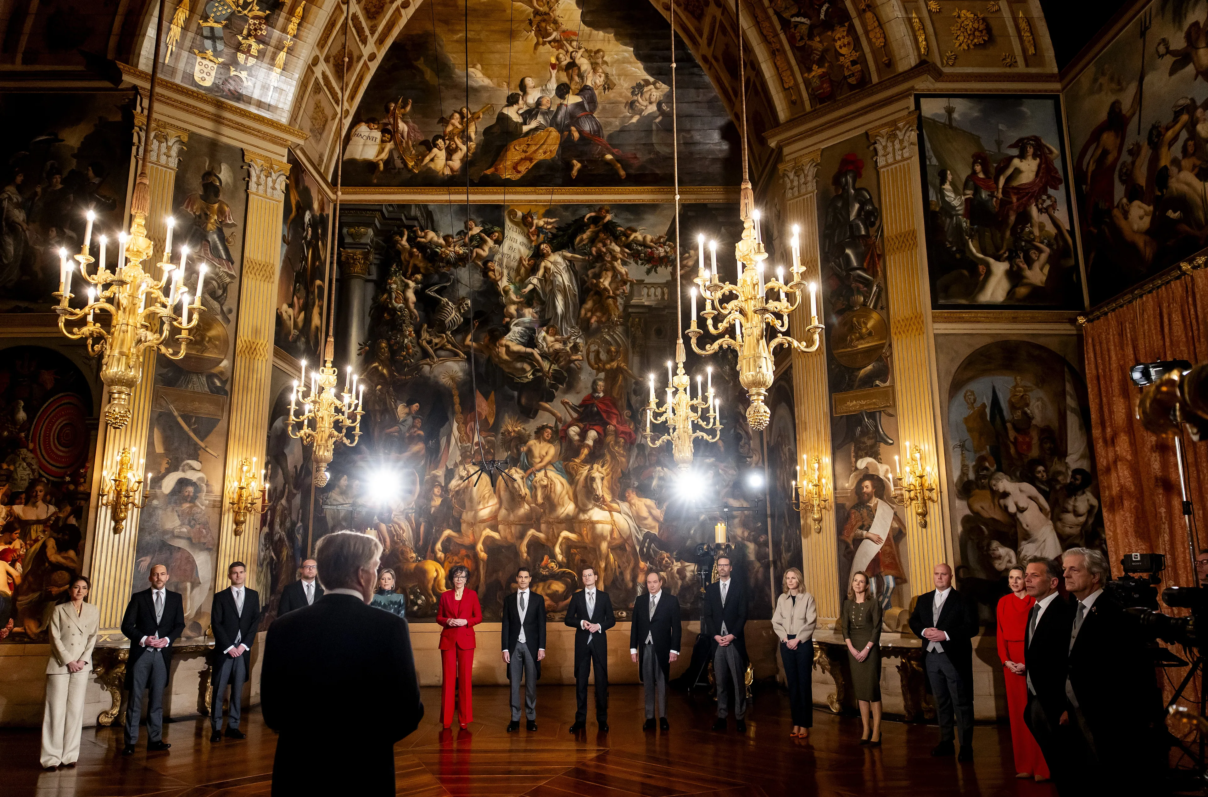 De zaal wordt ook gebruikt tijdens de beëdiging van het nieuwe kabinet (2026).