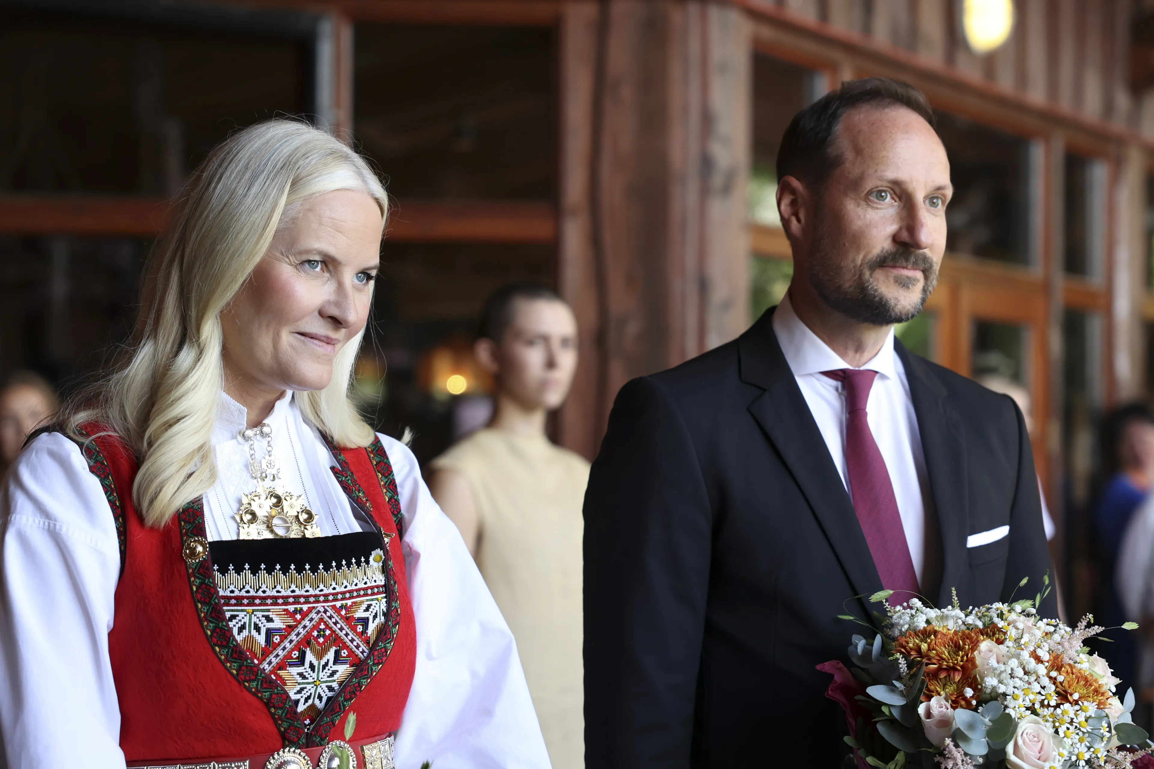 Kroonprins Haakon en kroonprinses Mette-Marit.