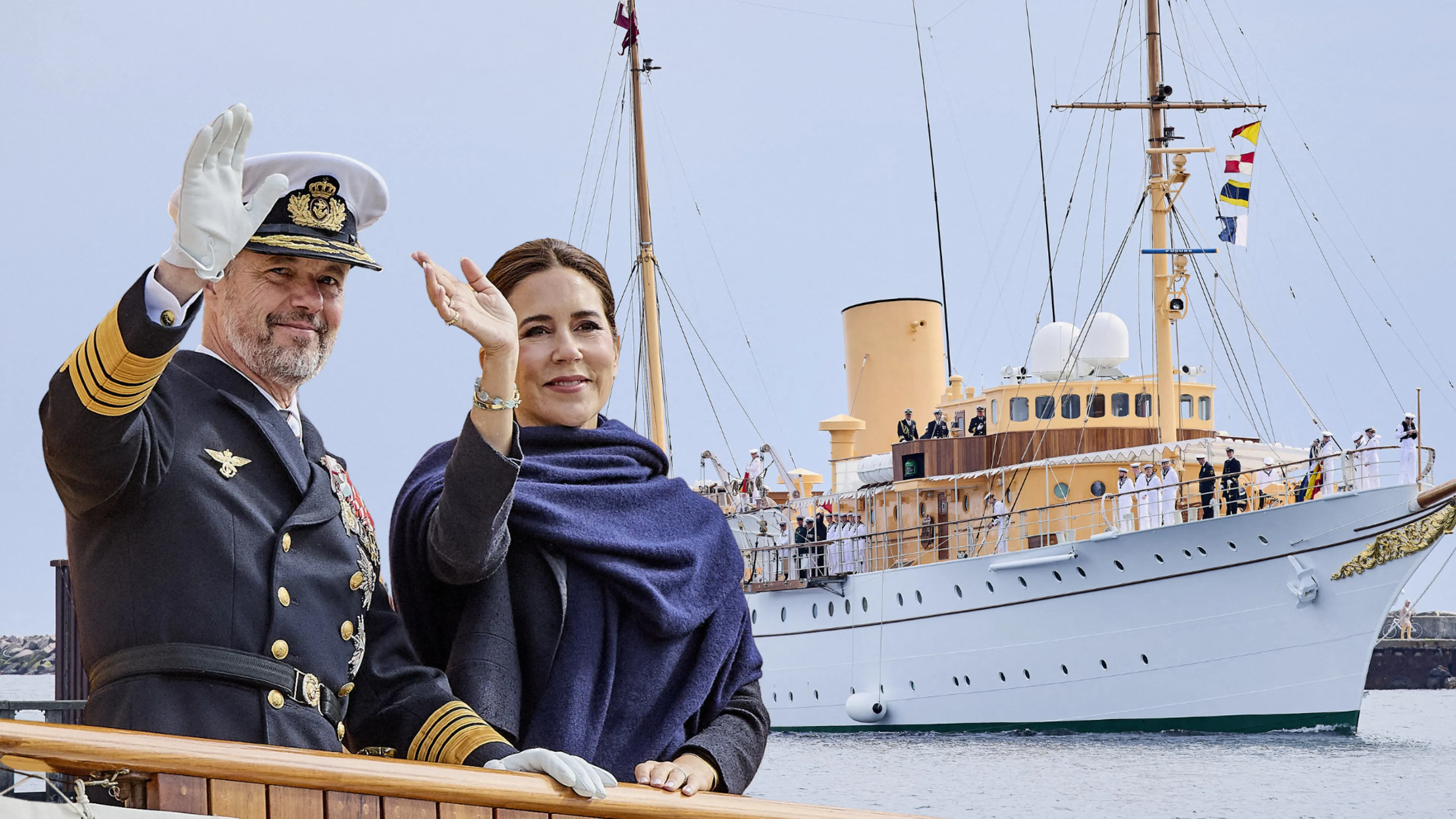 Dit is de Dannebrog, het schip van de Deense koninklijke familie
