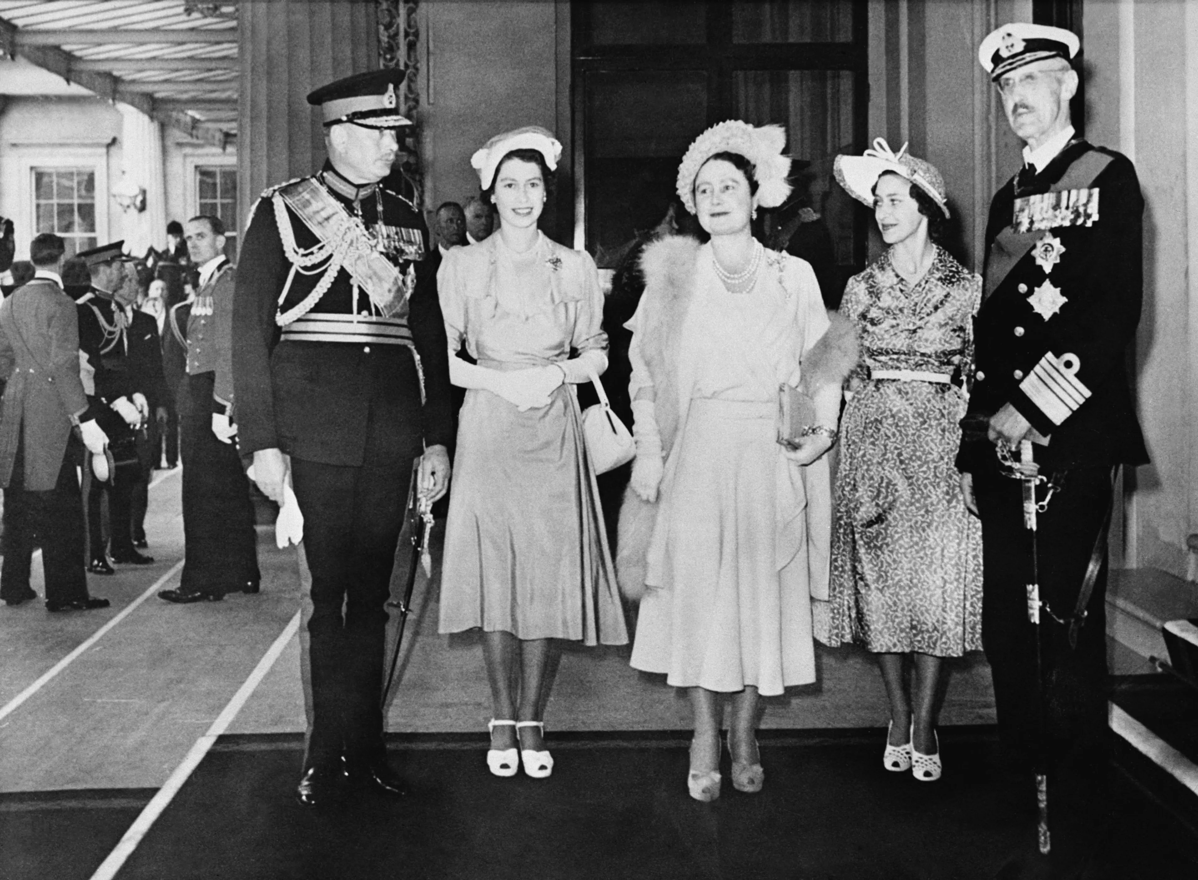 Koning Haakon VII van Noorwegen tijdens een bezoek aan het Verenigd Koninkrijk (1951).