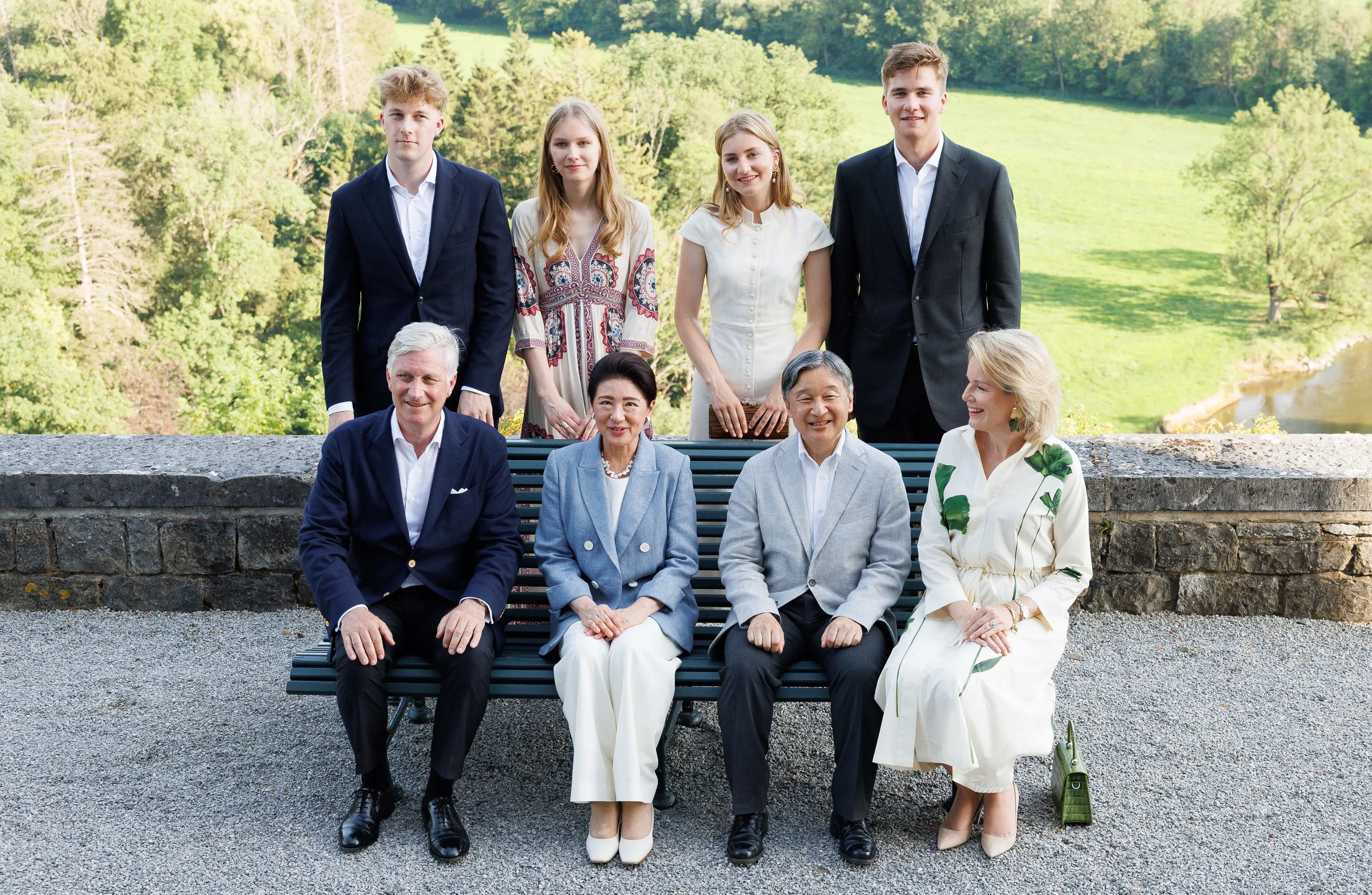 Ook de kinderen van koning Filip en koningin Mathilde waren erbij.