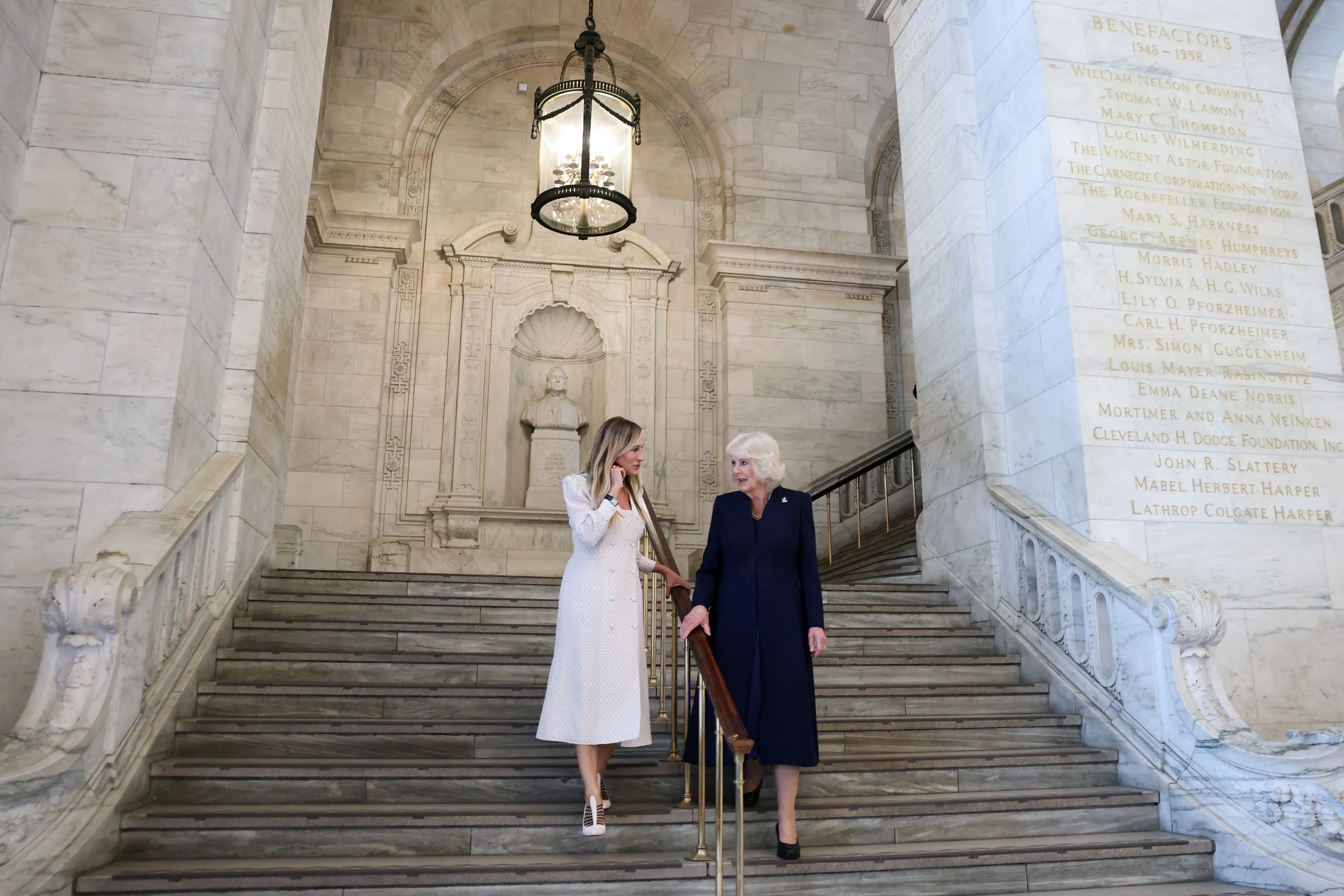 Koningin Camilla met actrice Sarah Jessica Parker.