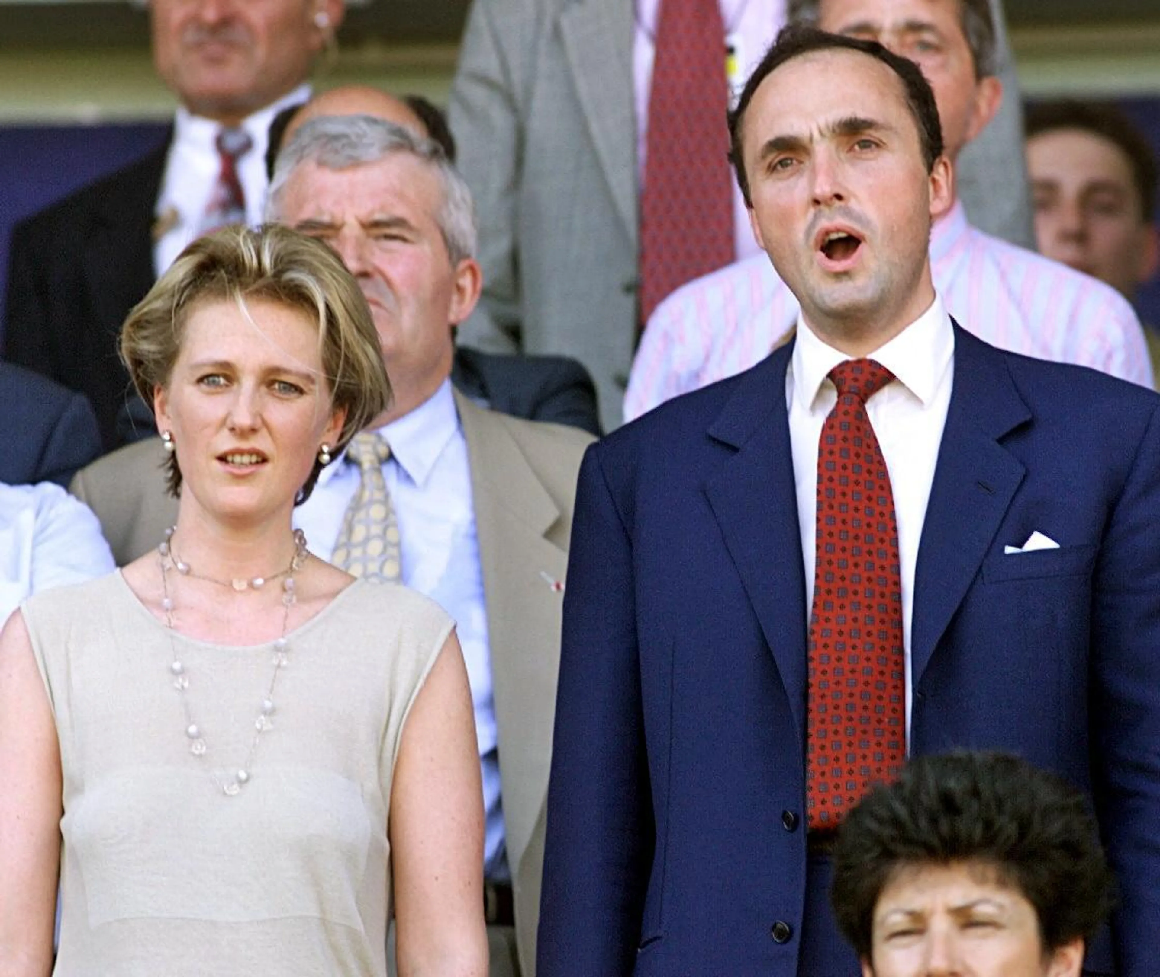 Op de tribune in 1998.
