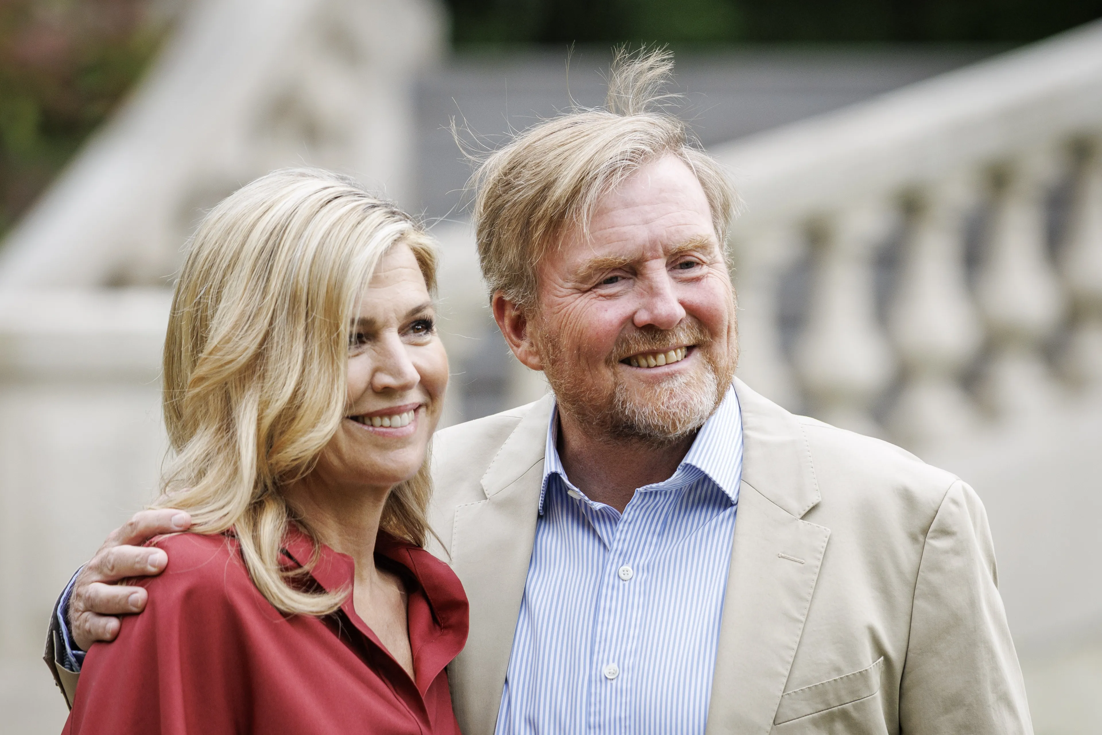 Tijdens de fotosessie op het terrein van Landgoed Clingendael.