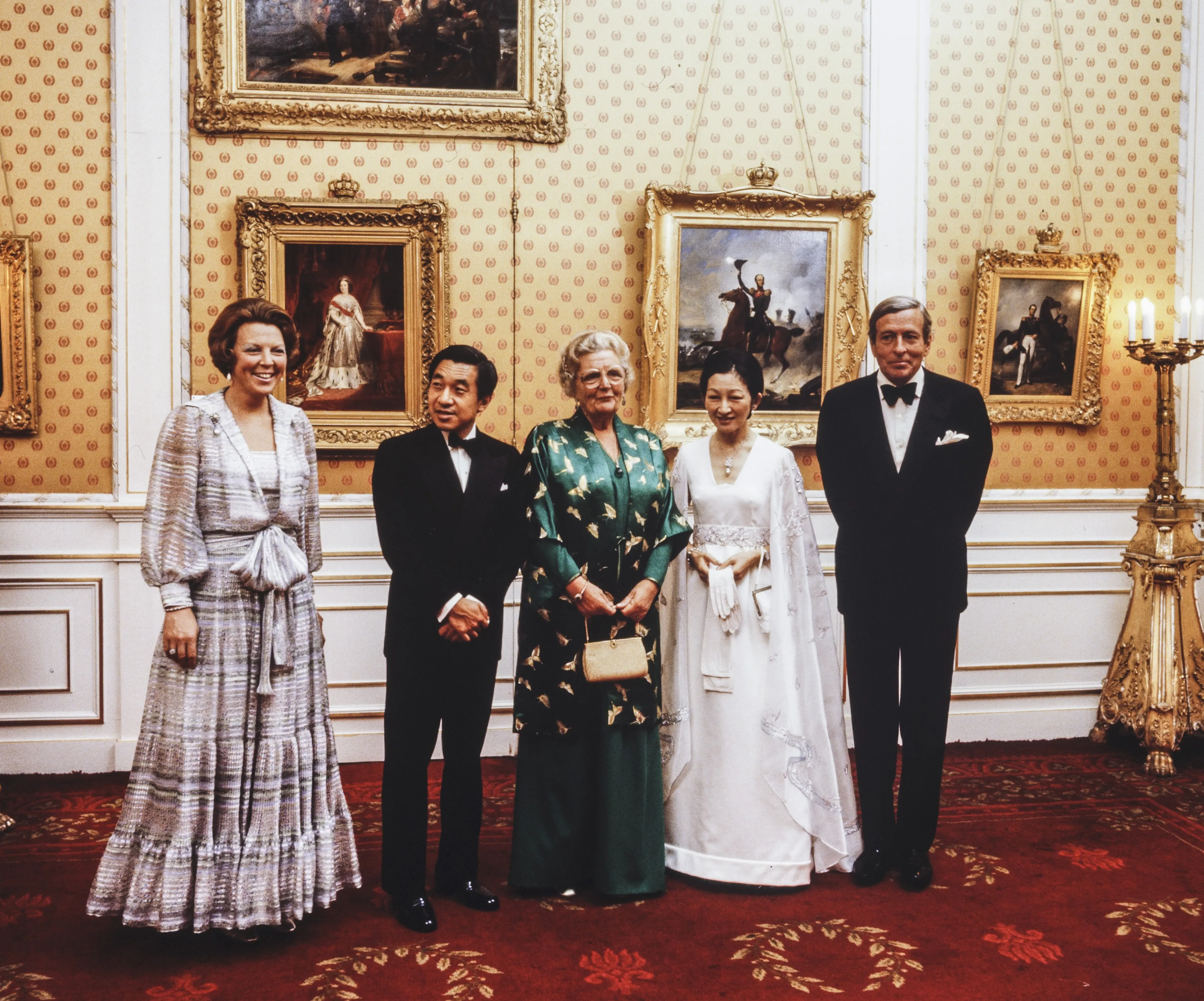 1979: Akihito en Michiko op bezoek bij de Oranjes op Paleis Soestdijk.