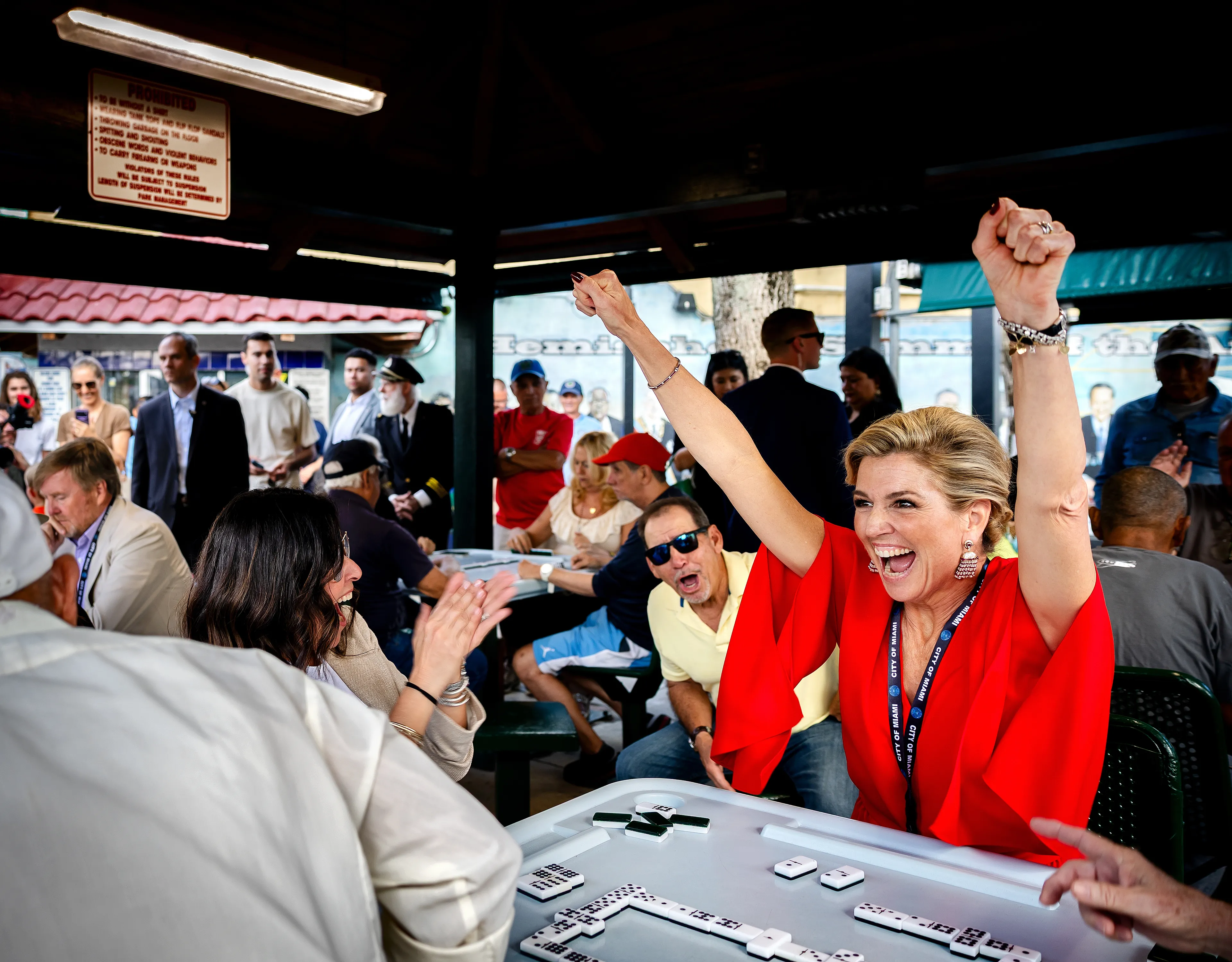 Het was de tweede outfit van Máxima in Miami.