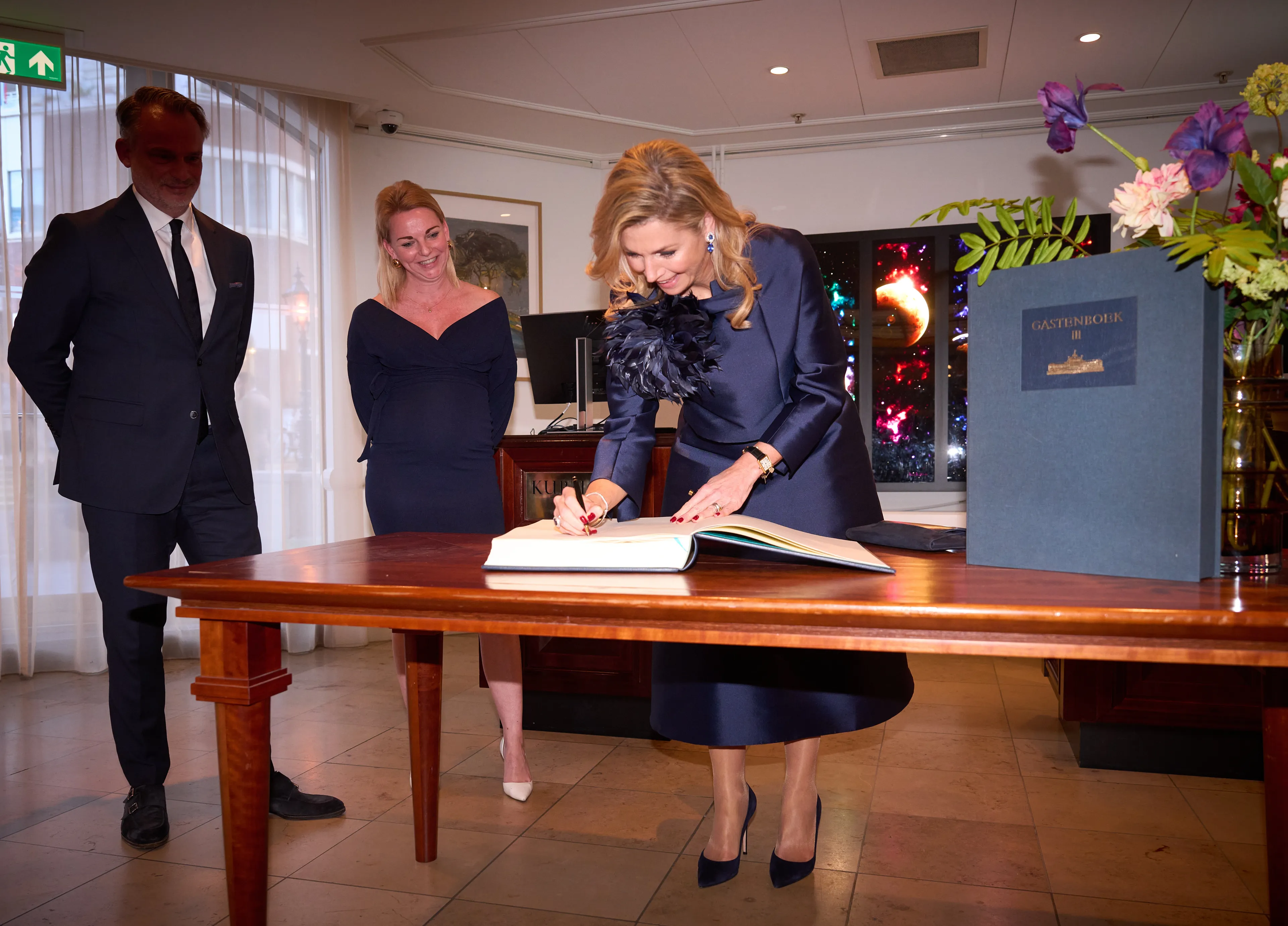 Máxima bij de iftar bijeenkomst.