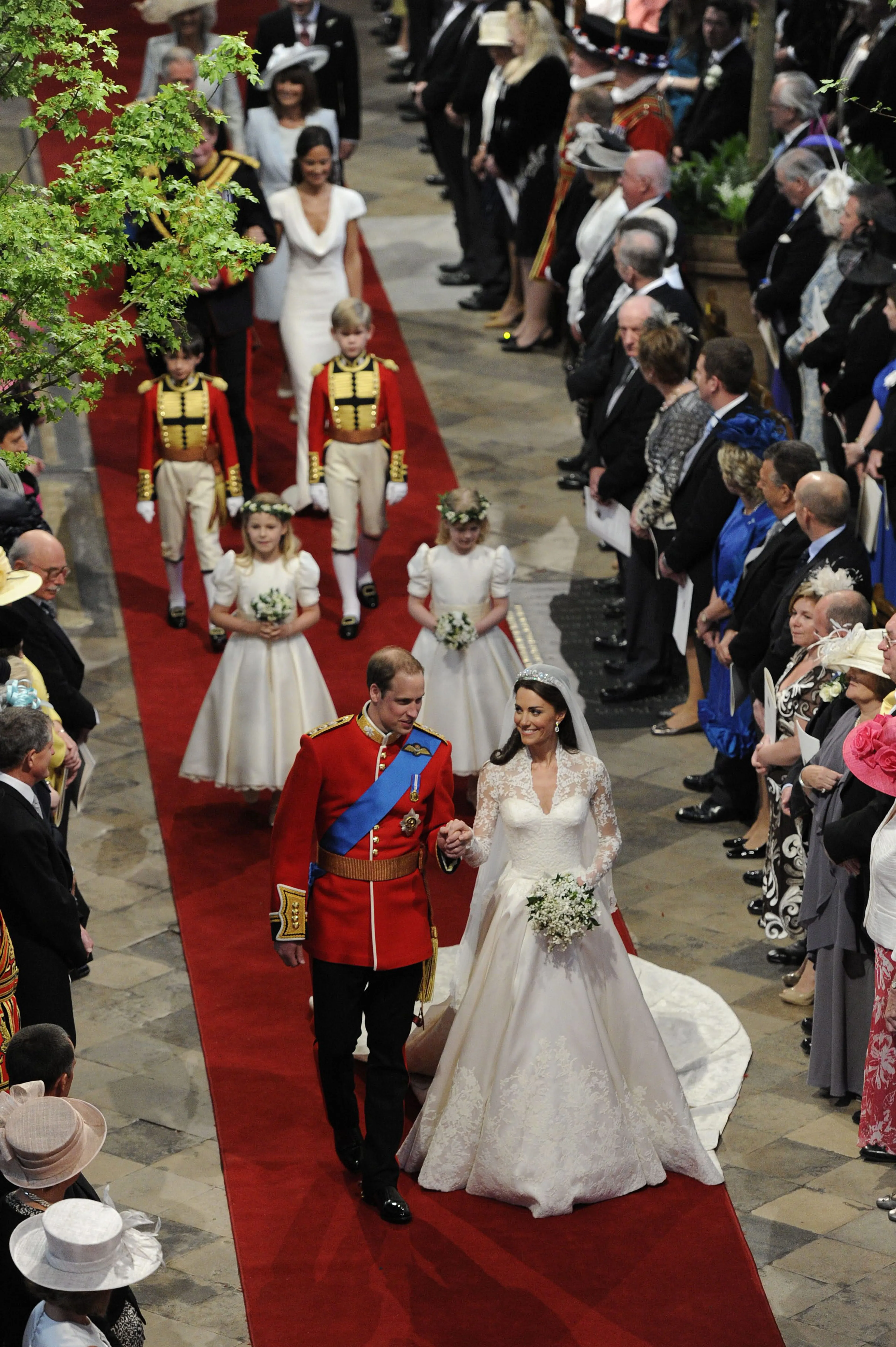 William en Catherine in Westminster Abbey.