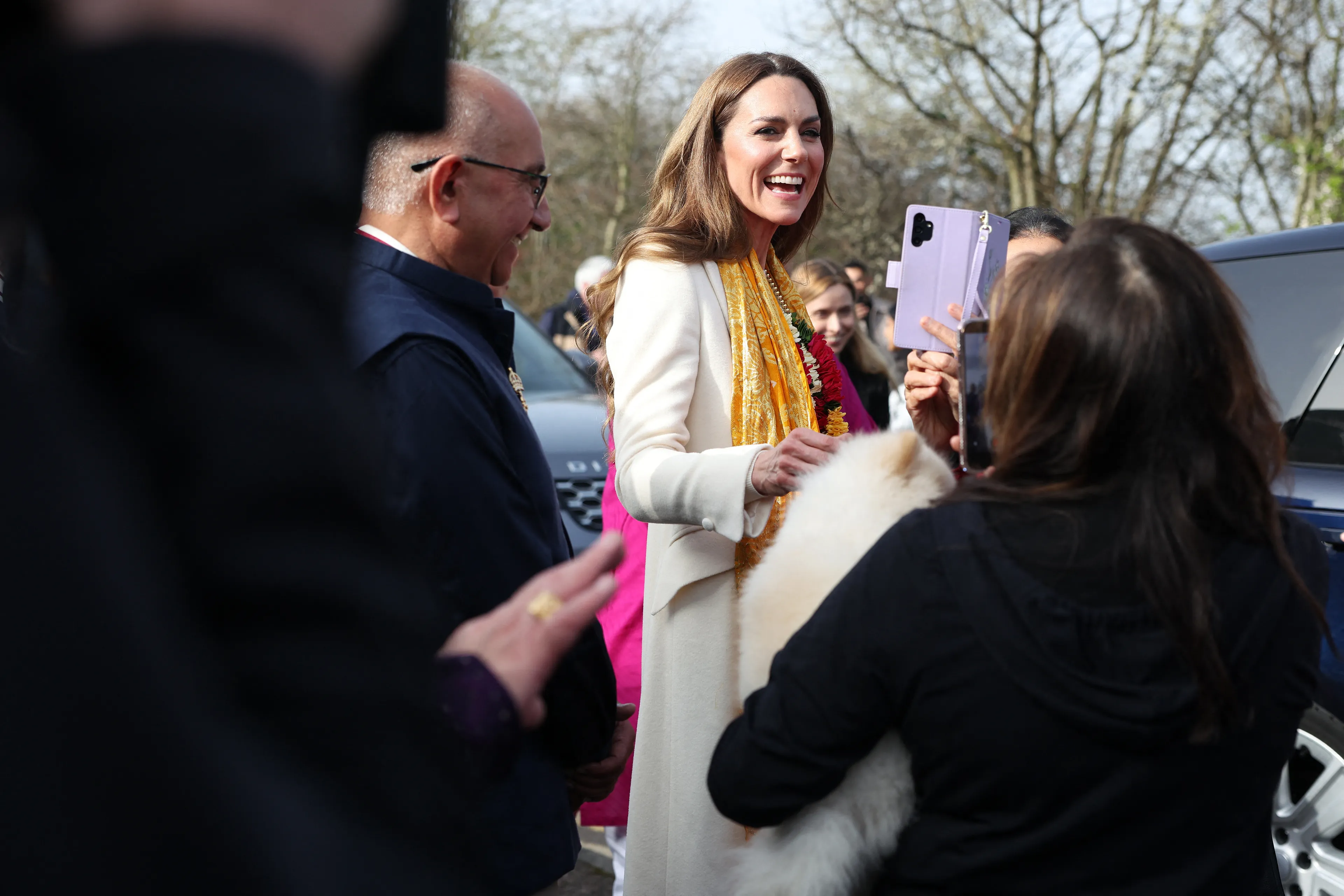 Catherine, de prinses van Wales in Leicester.