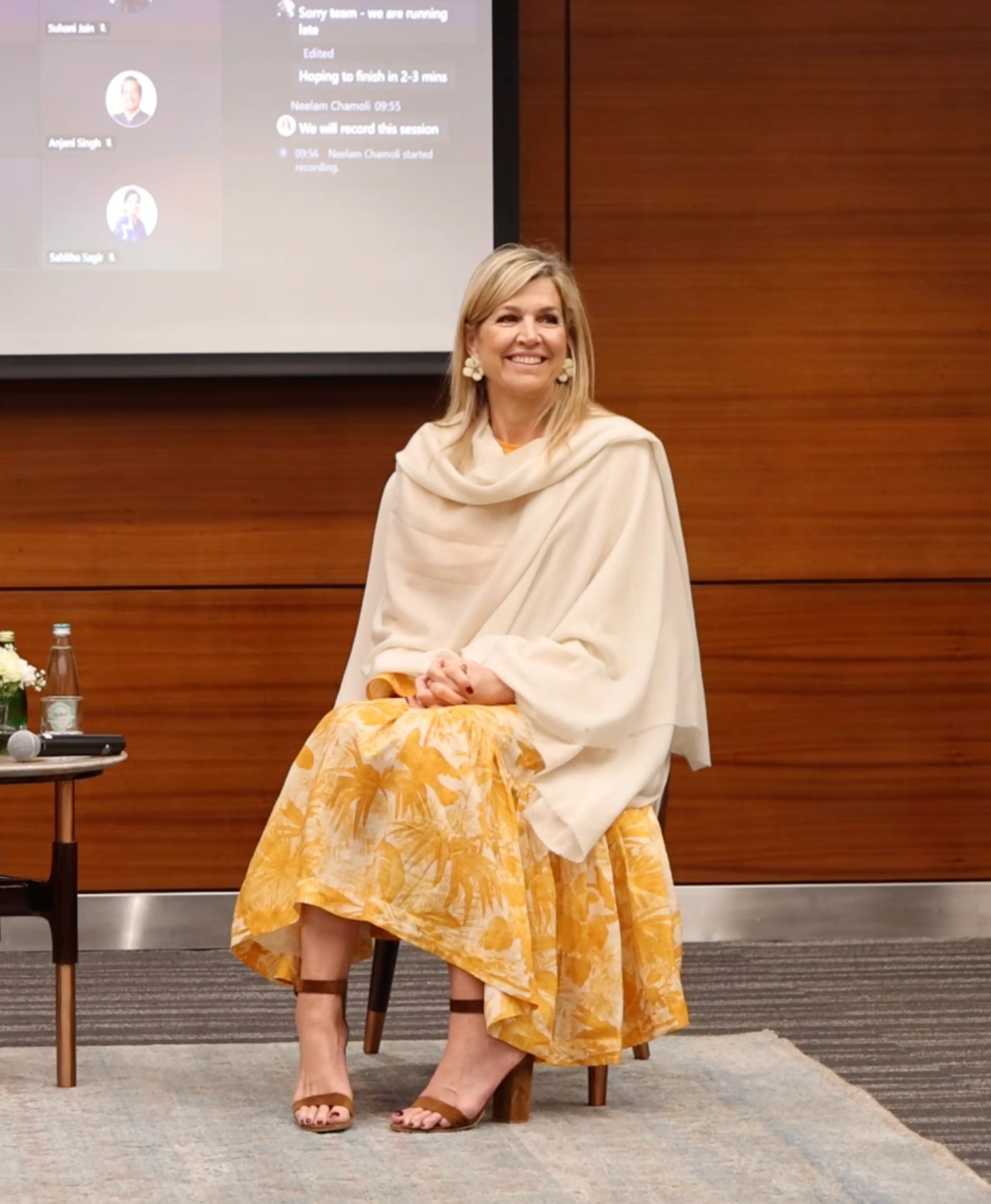 Koningin Máxima op haar laatste dag in India.