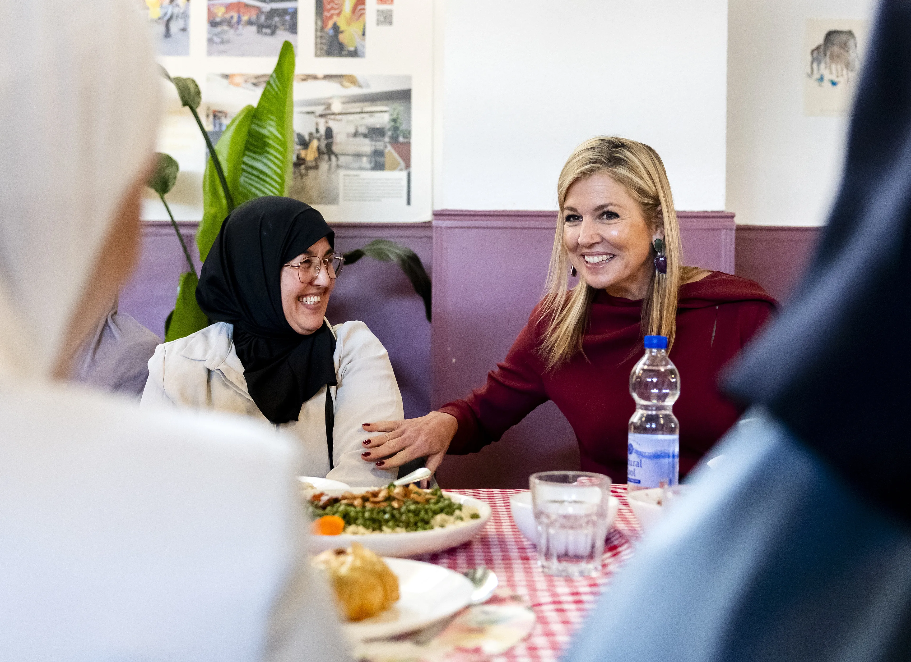 Ze schoof ook nog even aan tafel.