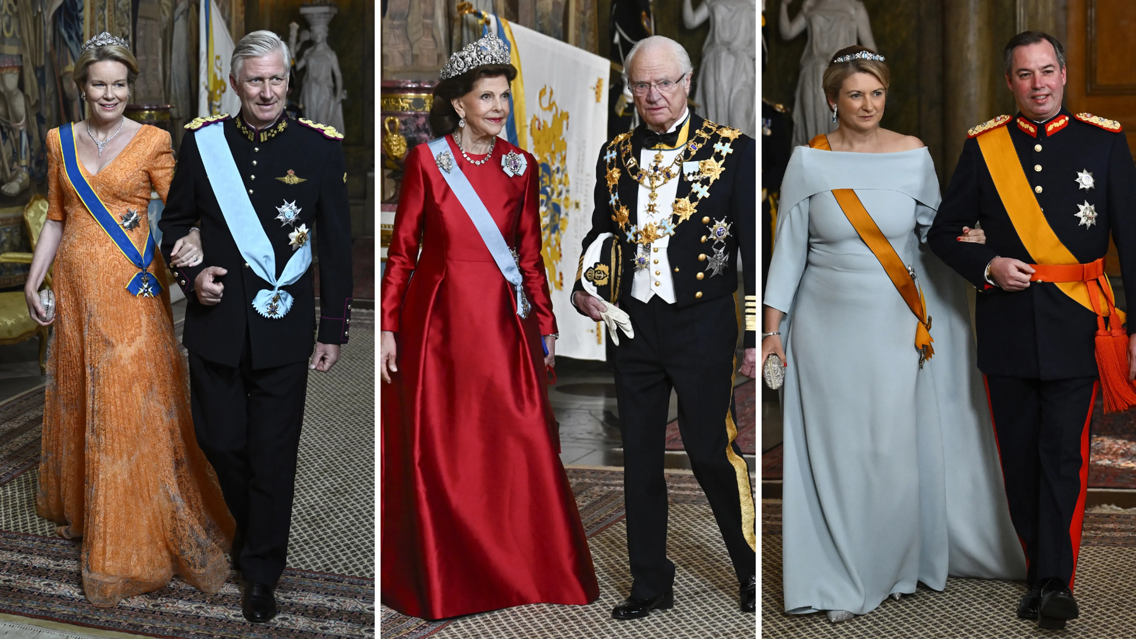 Wow! Koninklijke gasten stralen tijdens galadiner in Zweden