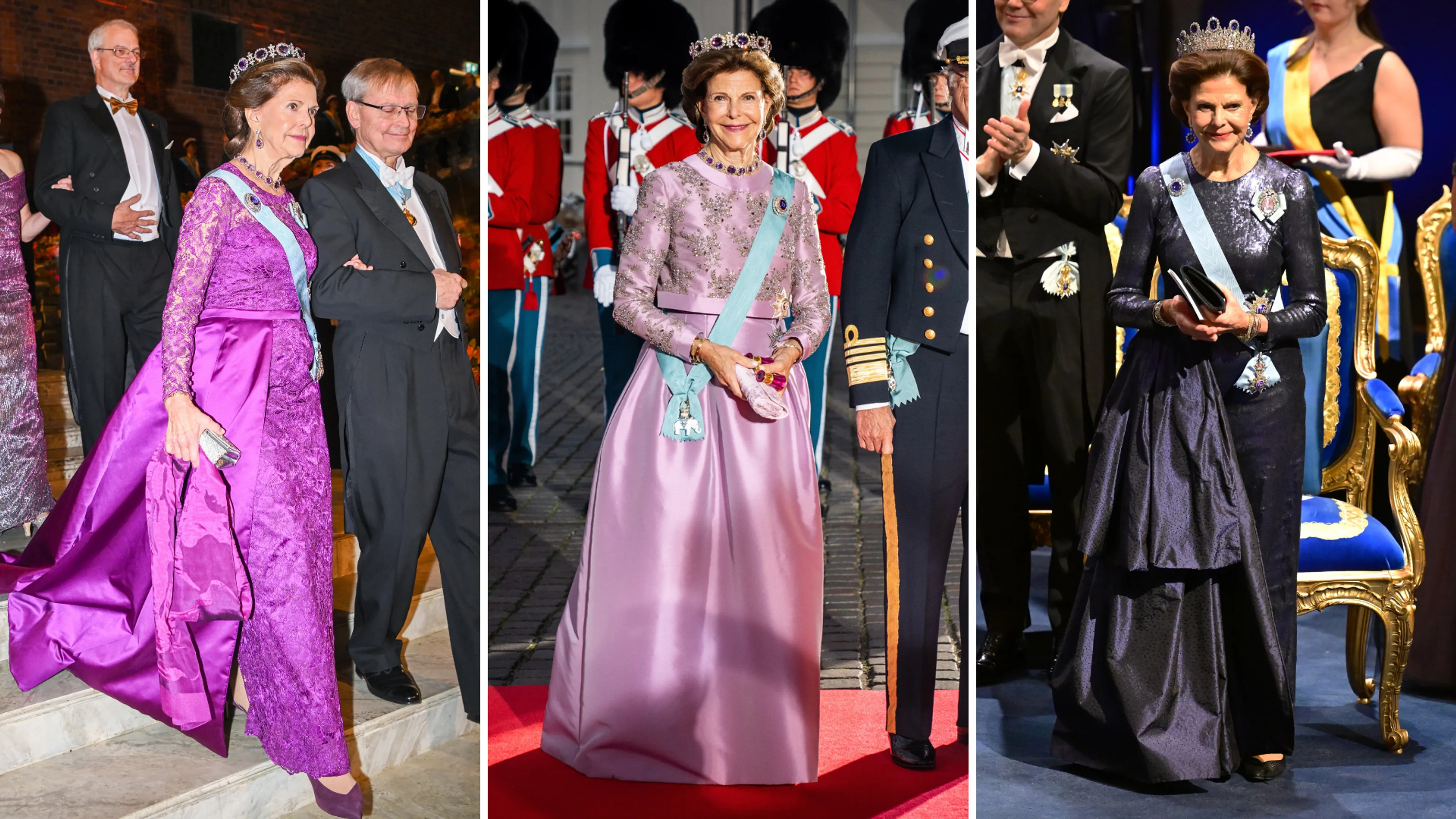 Koningin Silvia's meest schitterende galajurken op een rij
