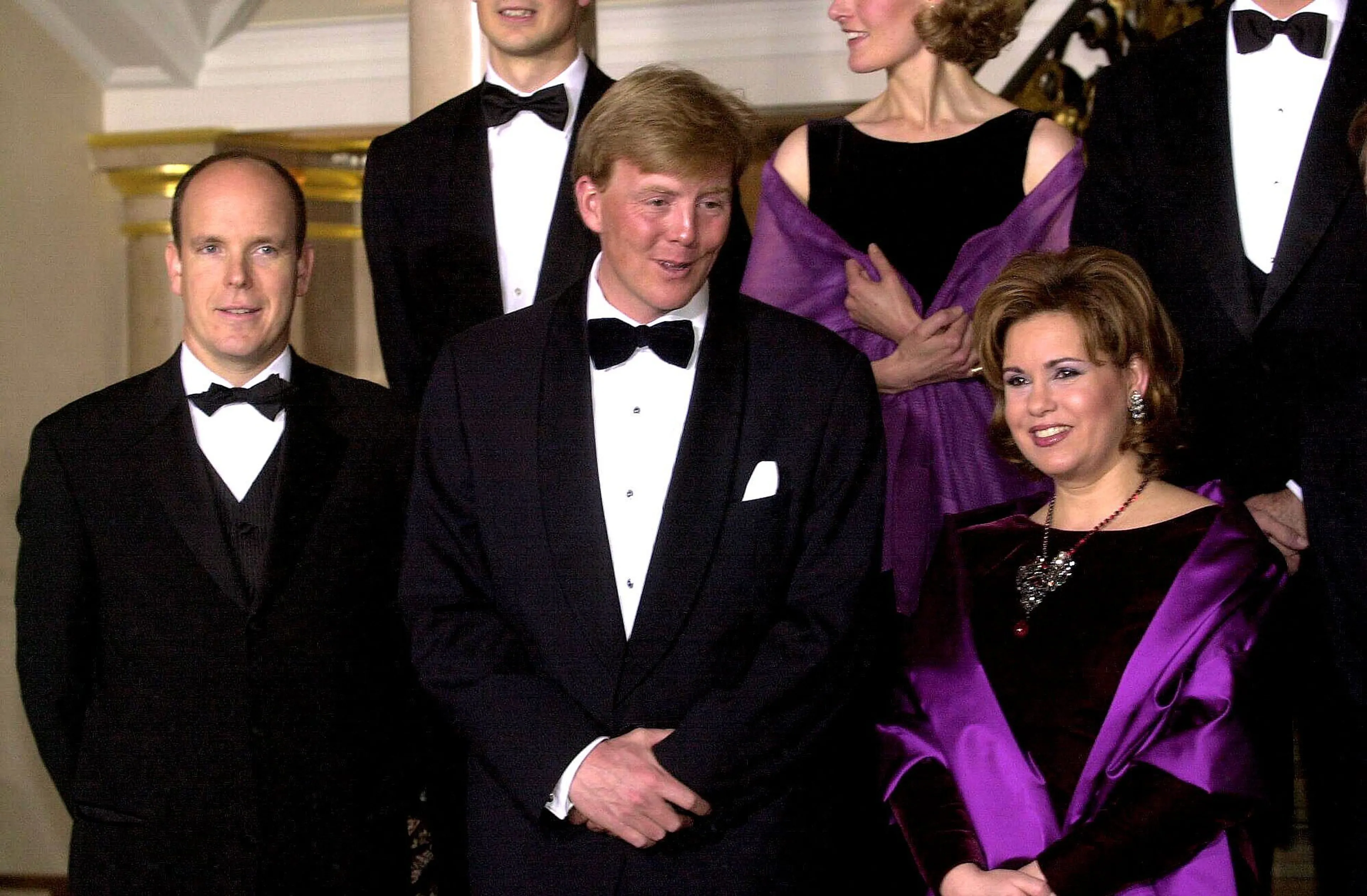 Prins Albert, prins Willem-Alexander en groothertogin Maria Teresa.