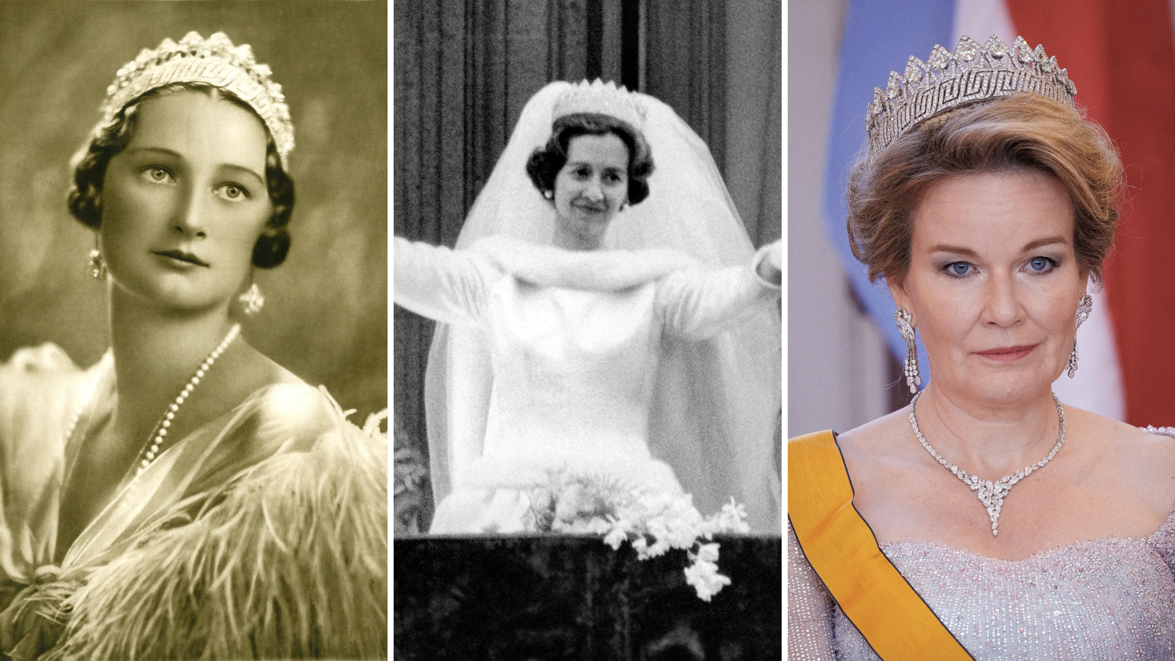 Het drietal koninginnen met het diadeem (1934-1935,1960,2024)