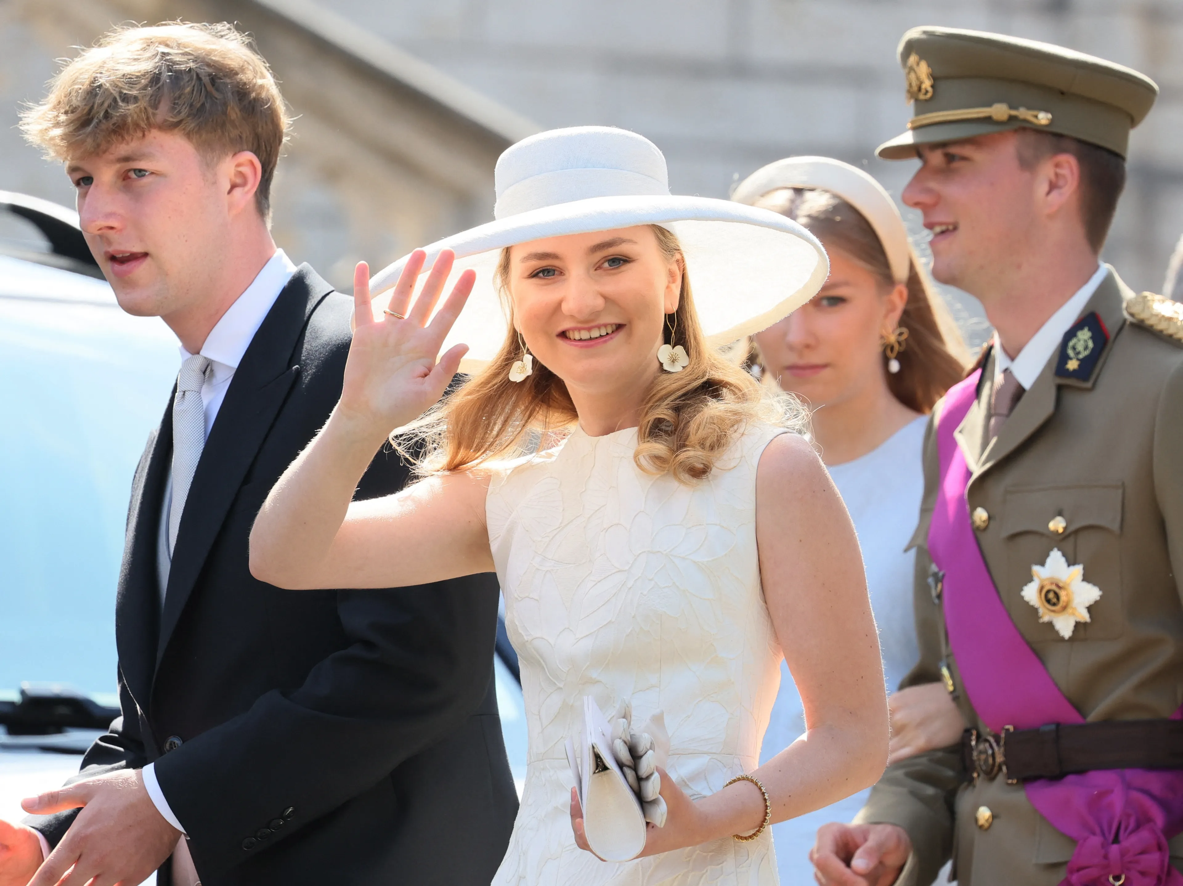 Belgische koninklijke familie komt bijeen in Brussel voor Nationale Feestdag