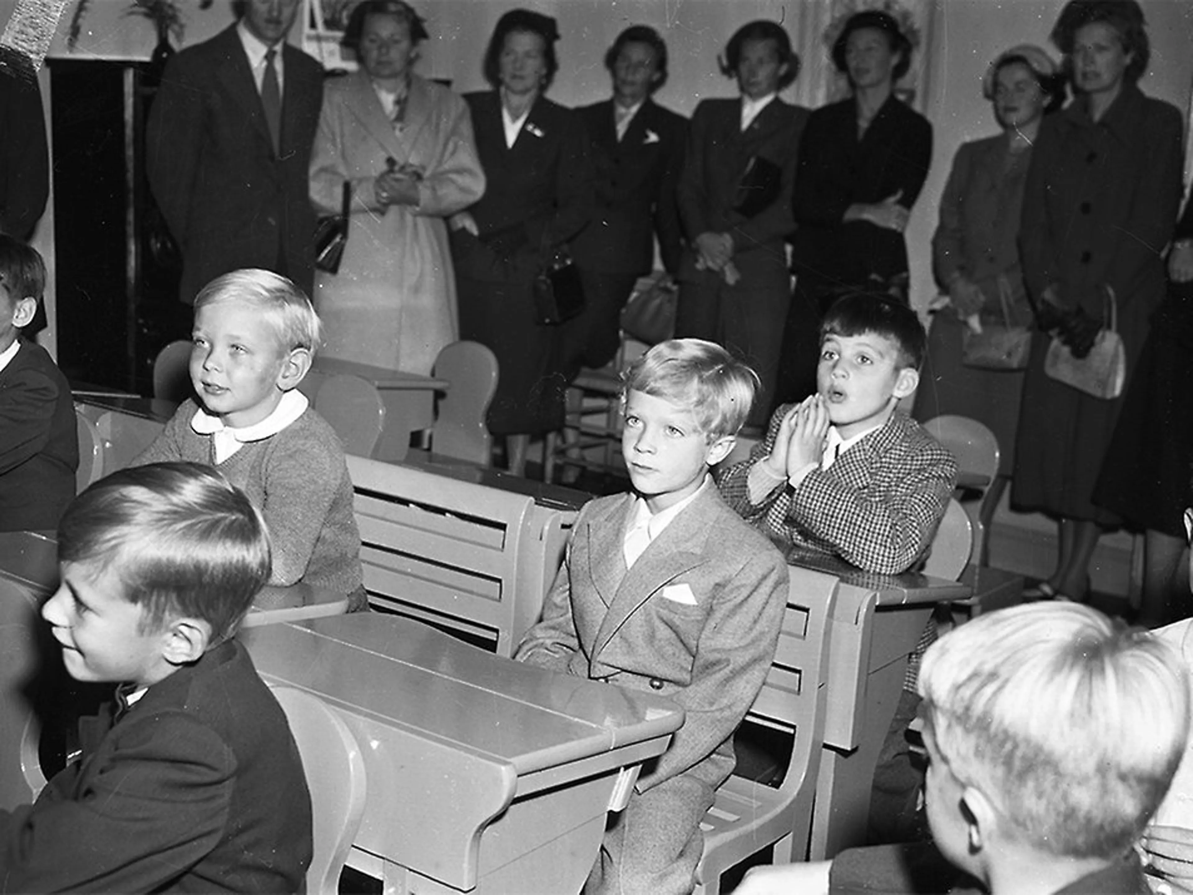 Carl Gustaf in de schoolbanken.