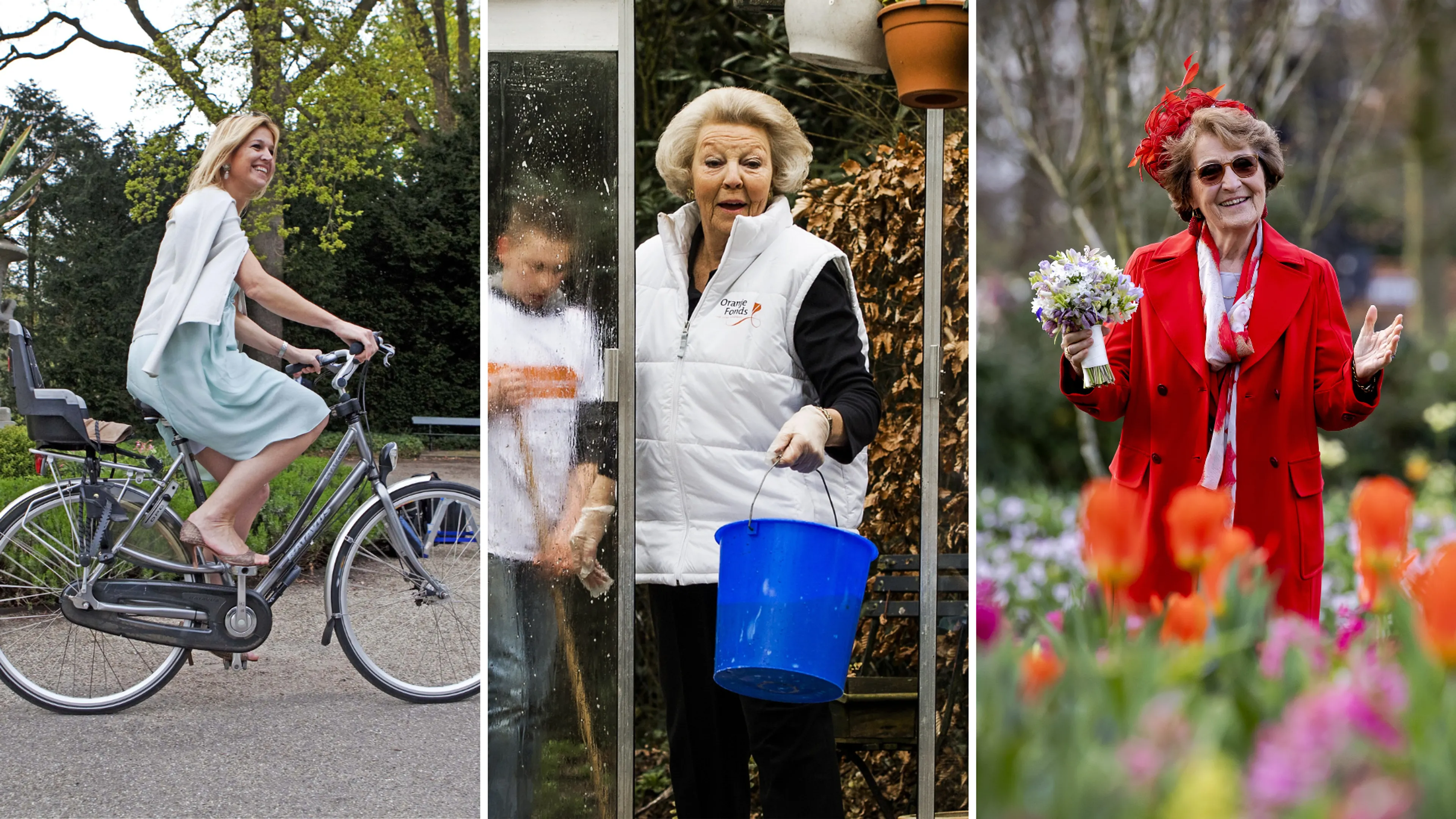 Van voorjaarsschoonmaak tot tuinieren: de leukste lentefoto's van de Oranjes