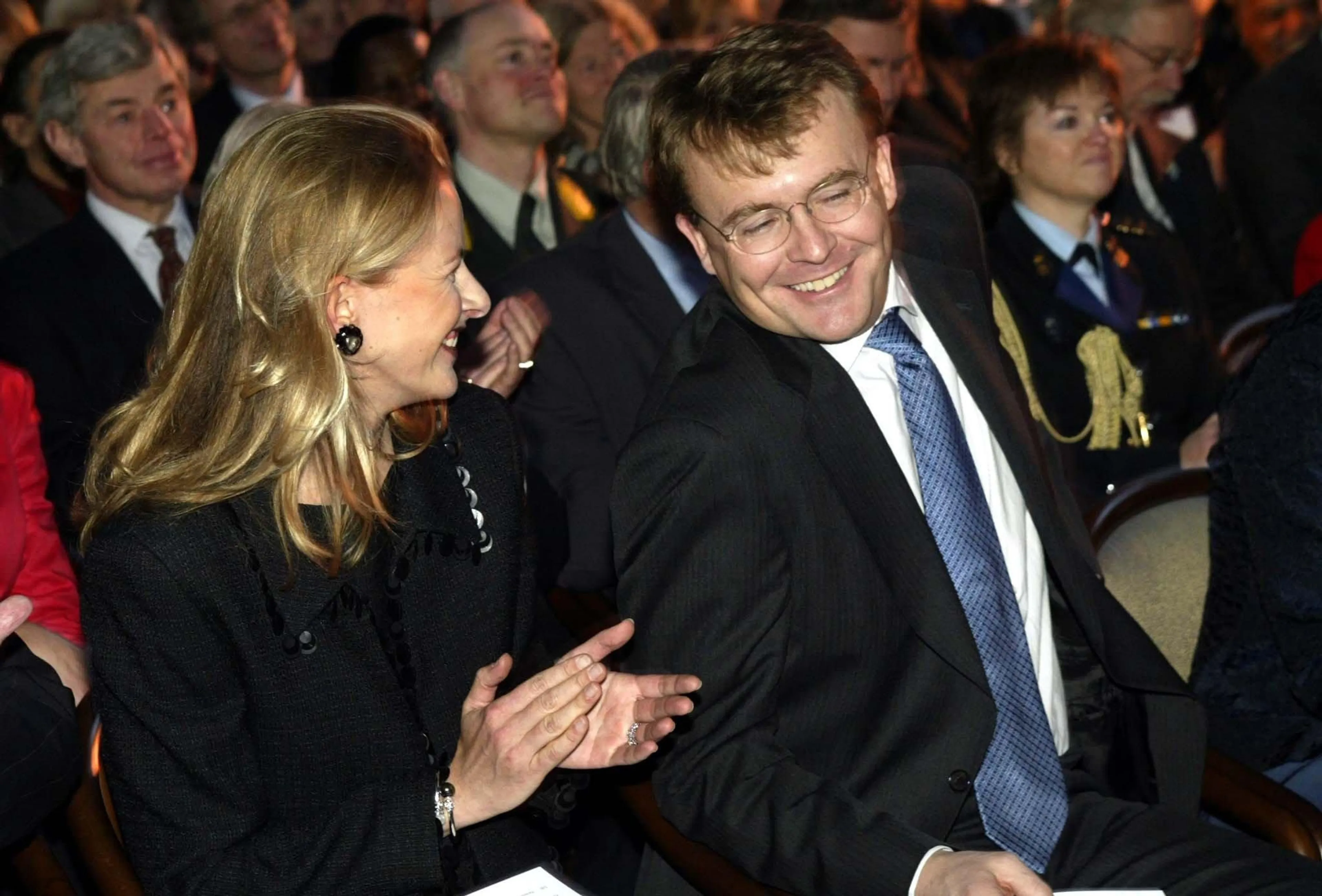 Mabel en Friso bij de uitreiking van de Prins Claus prijs in 2003.