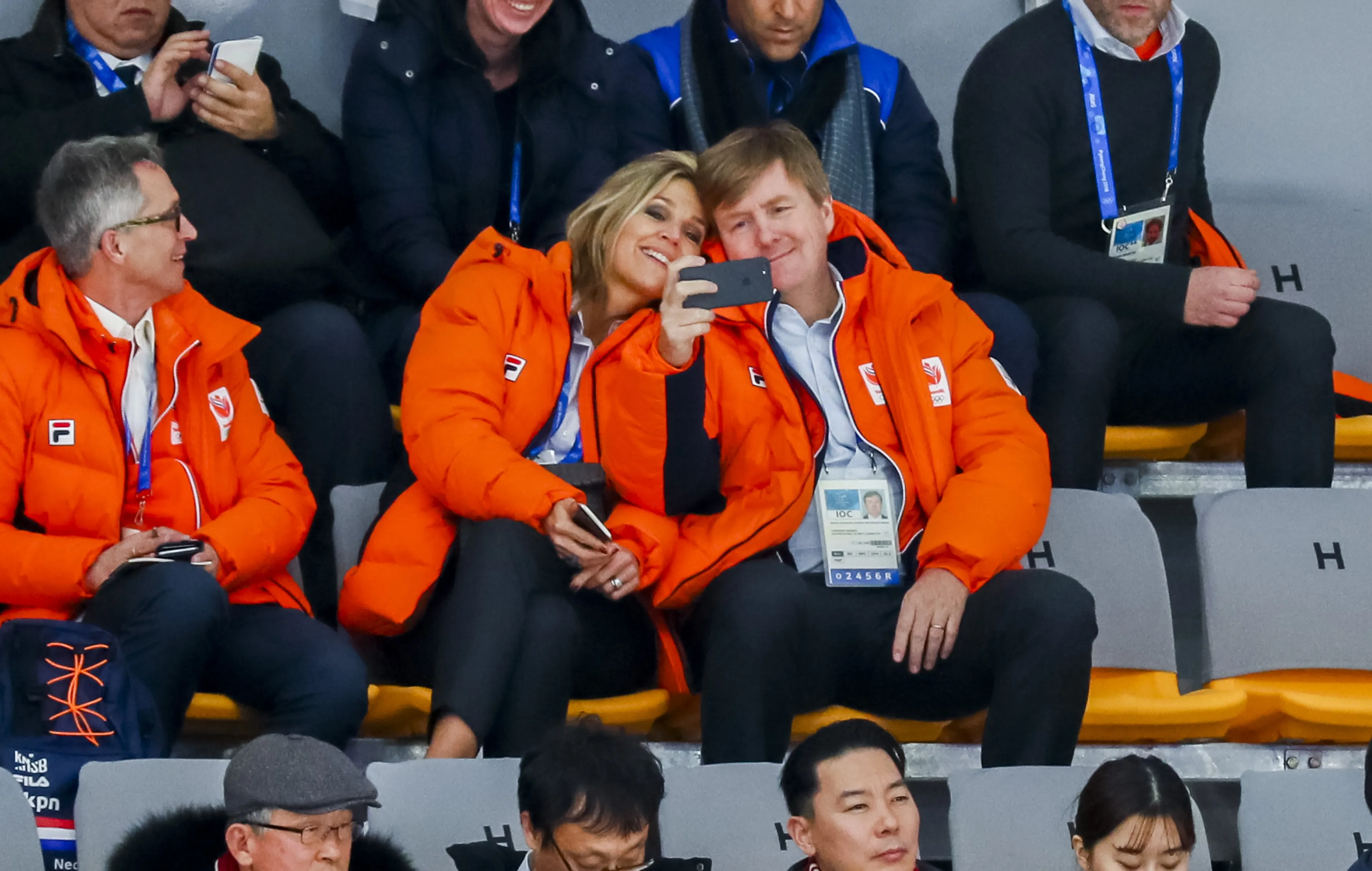 Een selfie vanaf de tribune voor het thuisfront vanuit Zuid-Korea (2018).