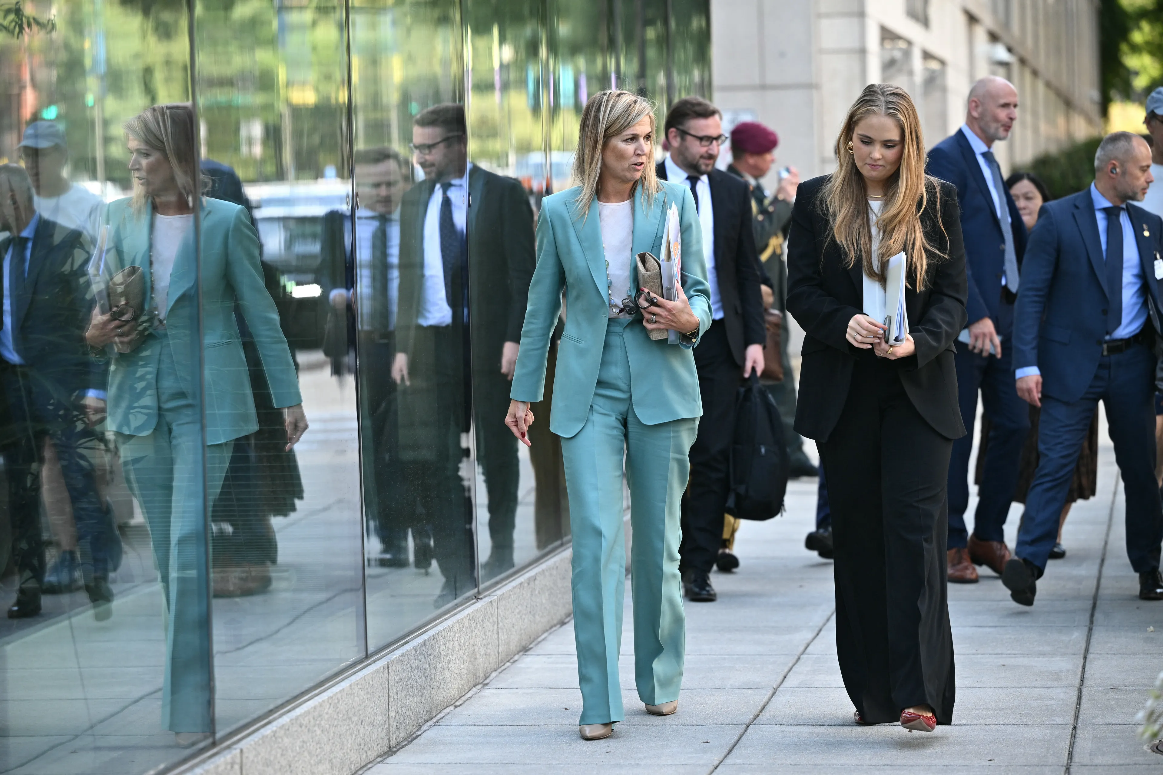Amalia met koningin Máxima op werkbezoek in Washington (2025).