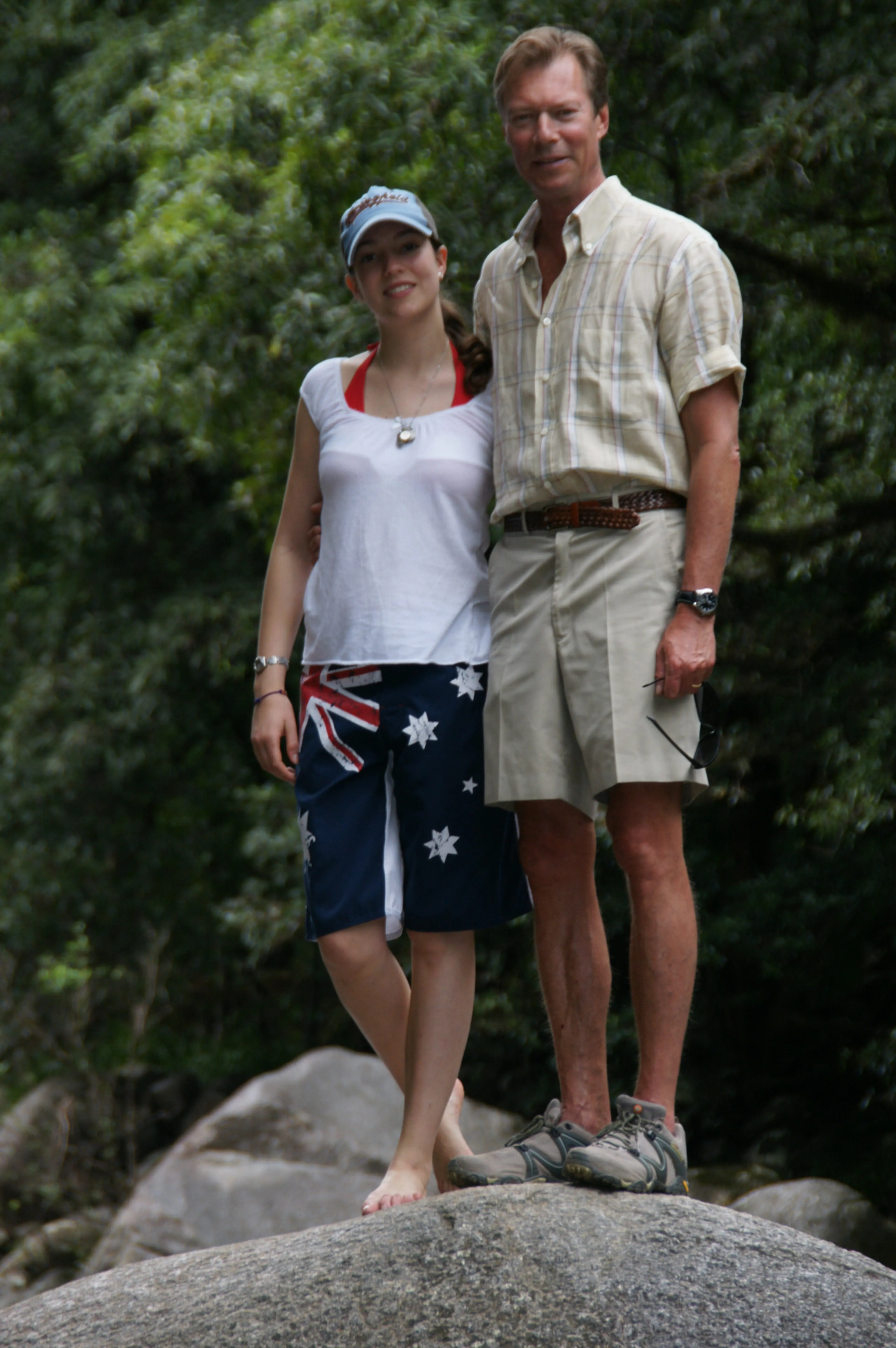 Alexandra met haar vader Henri (2008).