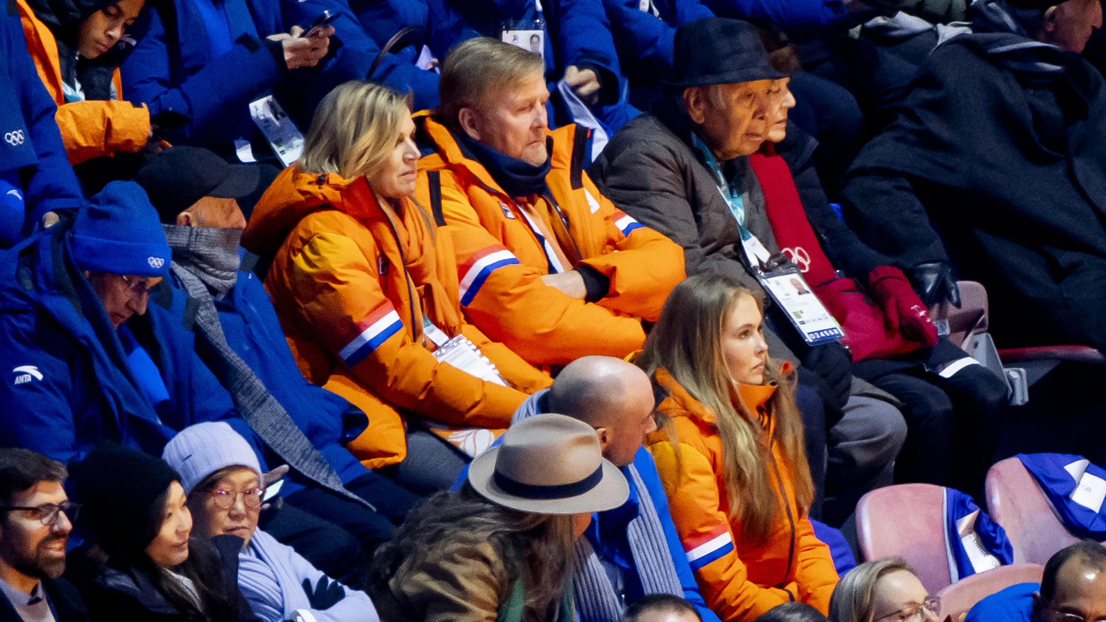 Koningspaar en prinses Amalia wonen de Winterspelen bij in stijl