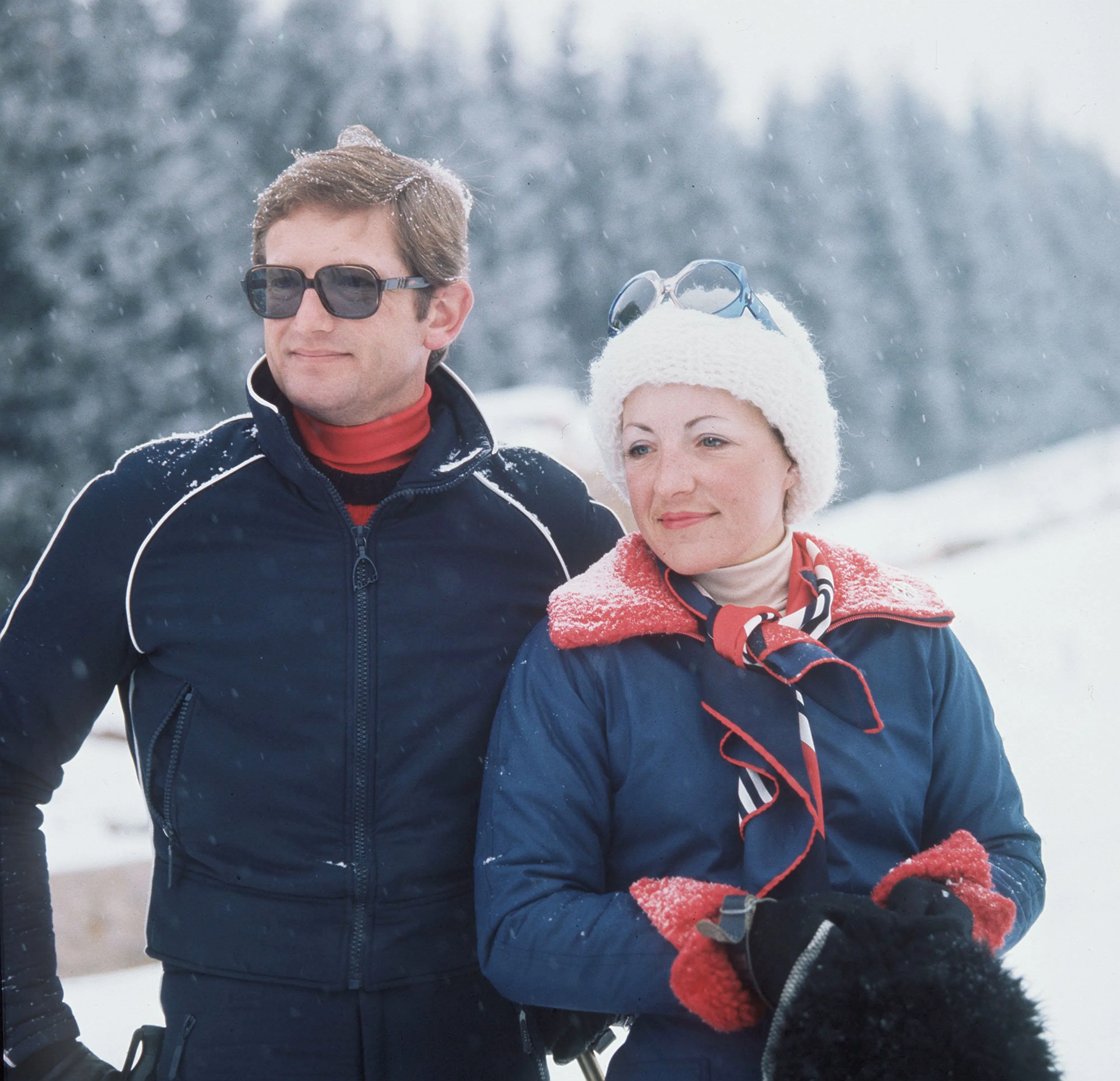 Pieter en Margriet op wintersportvakantie (1976).