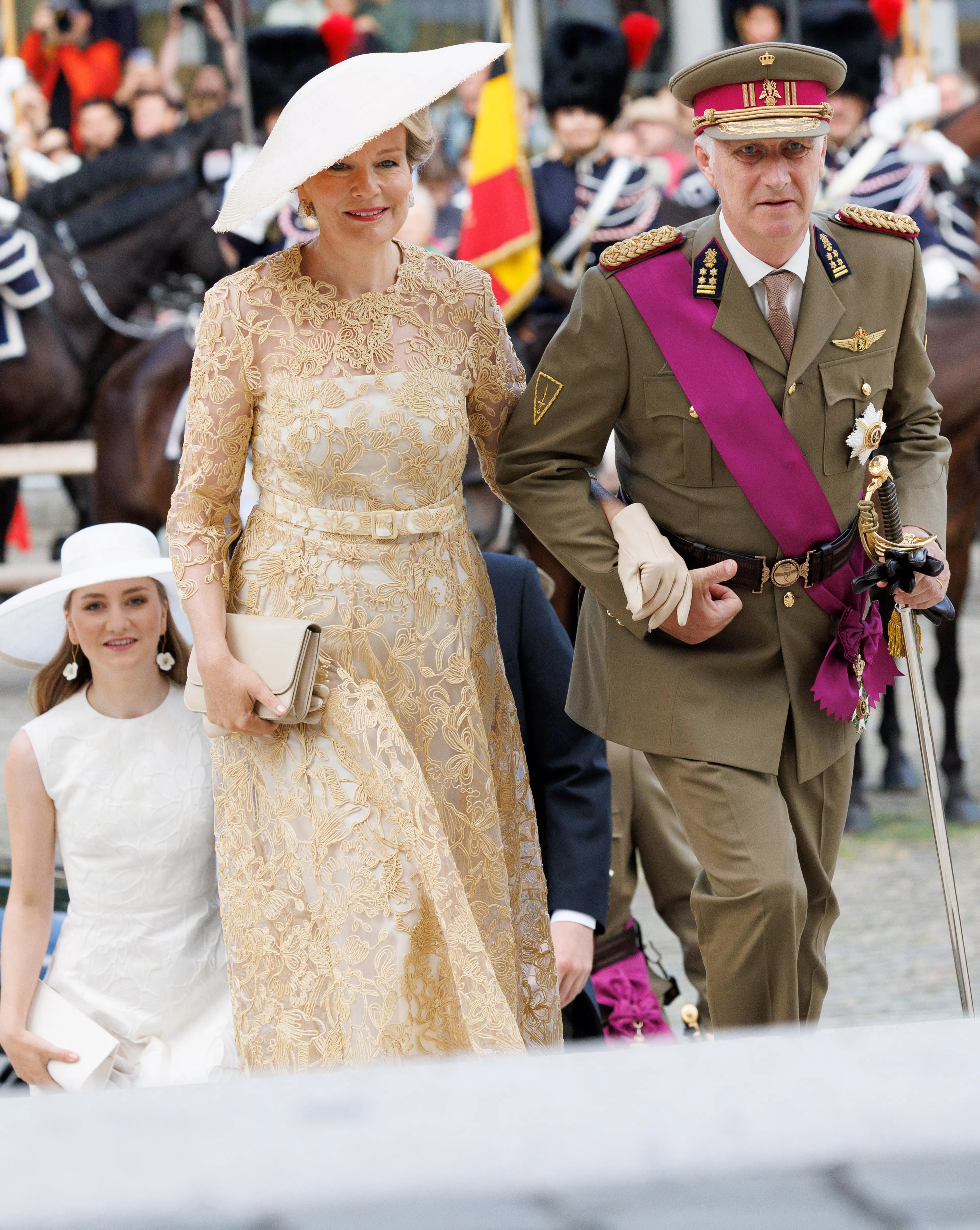 Koning Filip en koningin Mathilde.