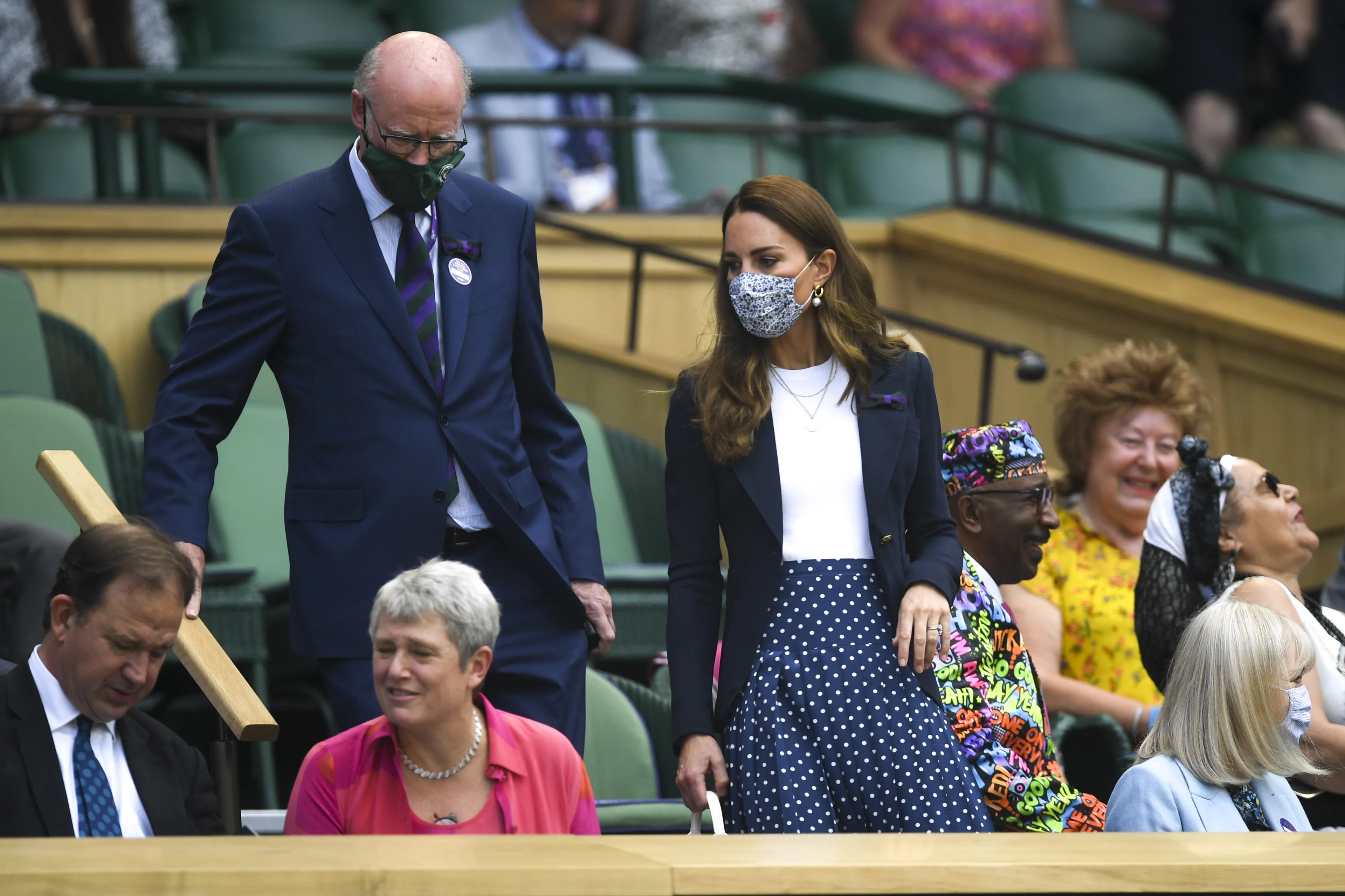 Catherine koos hier voor een driedelige outfit (2021).