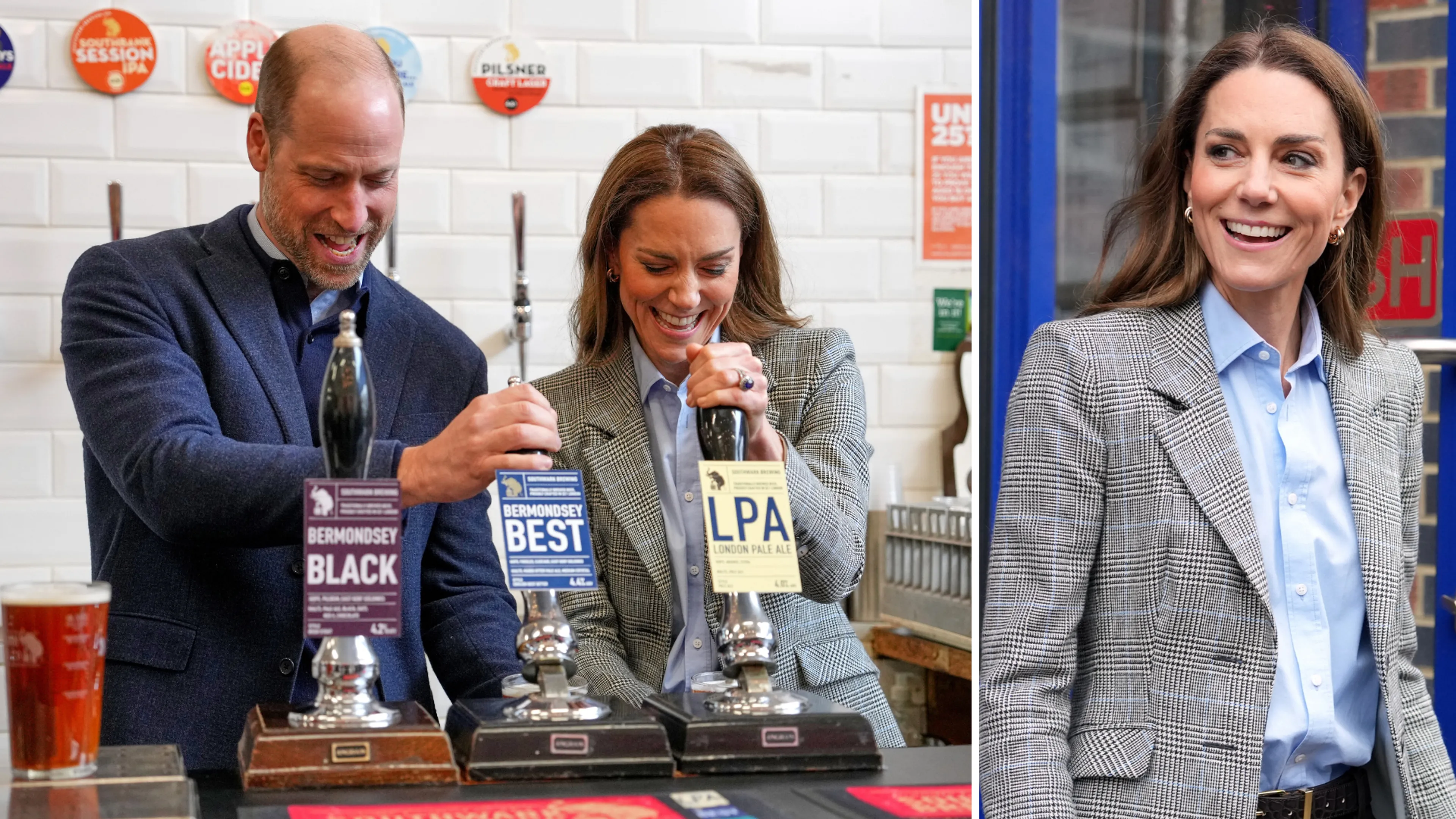 Koffie zetten en bier brouwen: de prins en prinses van Wales brengen een verrassingsbezoek aan Borough Market