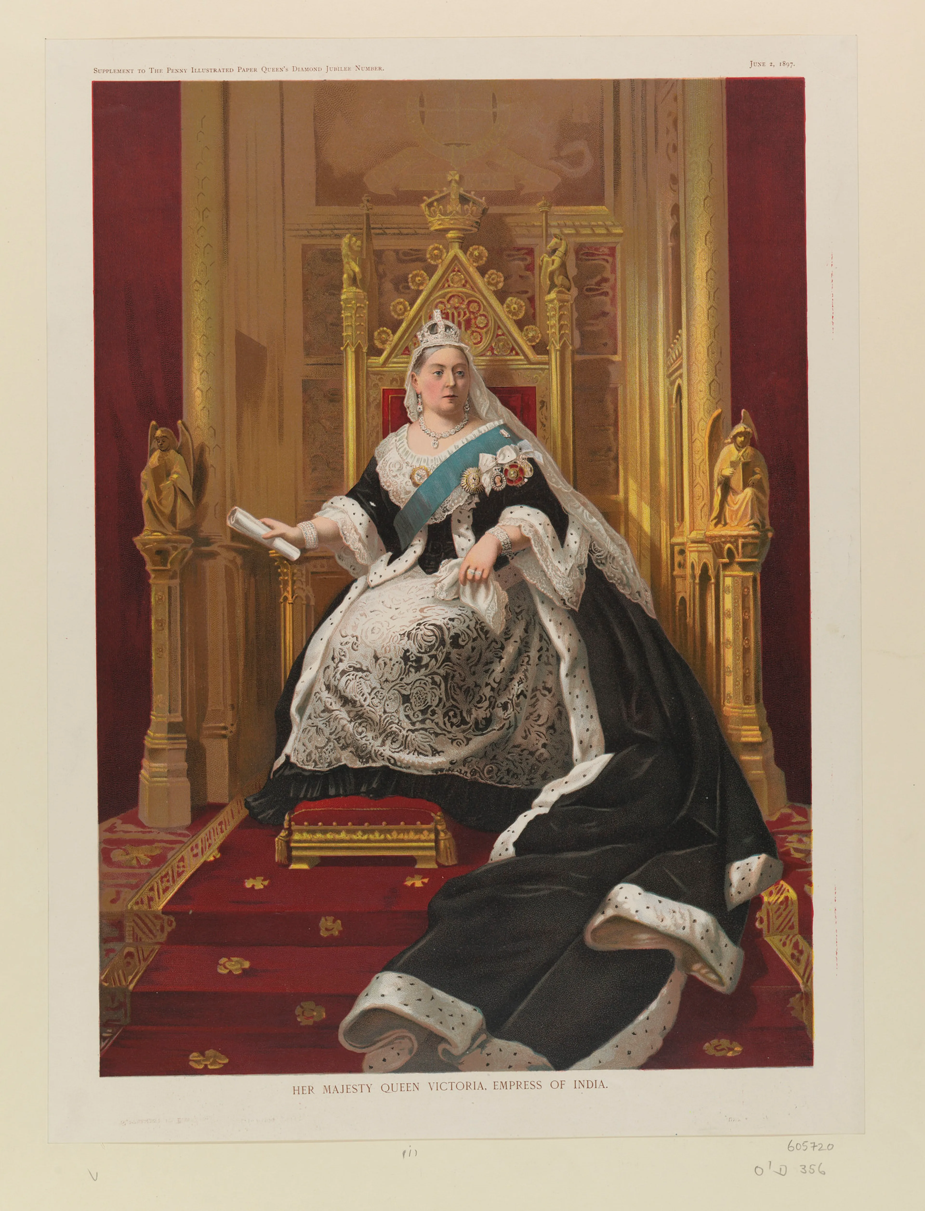 Portret van koningin Victoria.