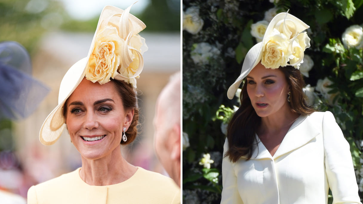 Catherine's opvallende bruiloftshoed maakt comeback tijdens Royal Garden Party