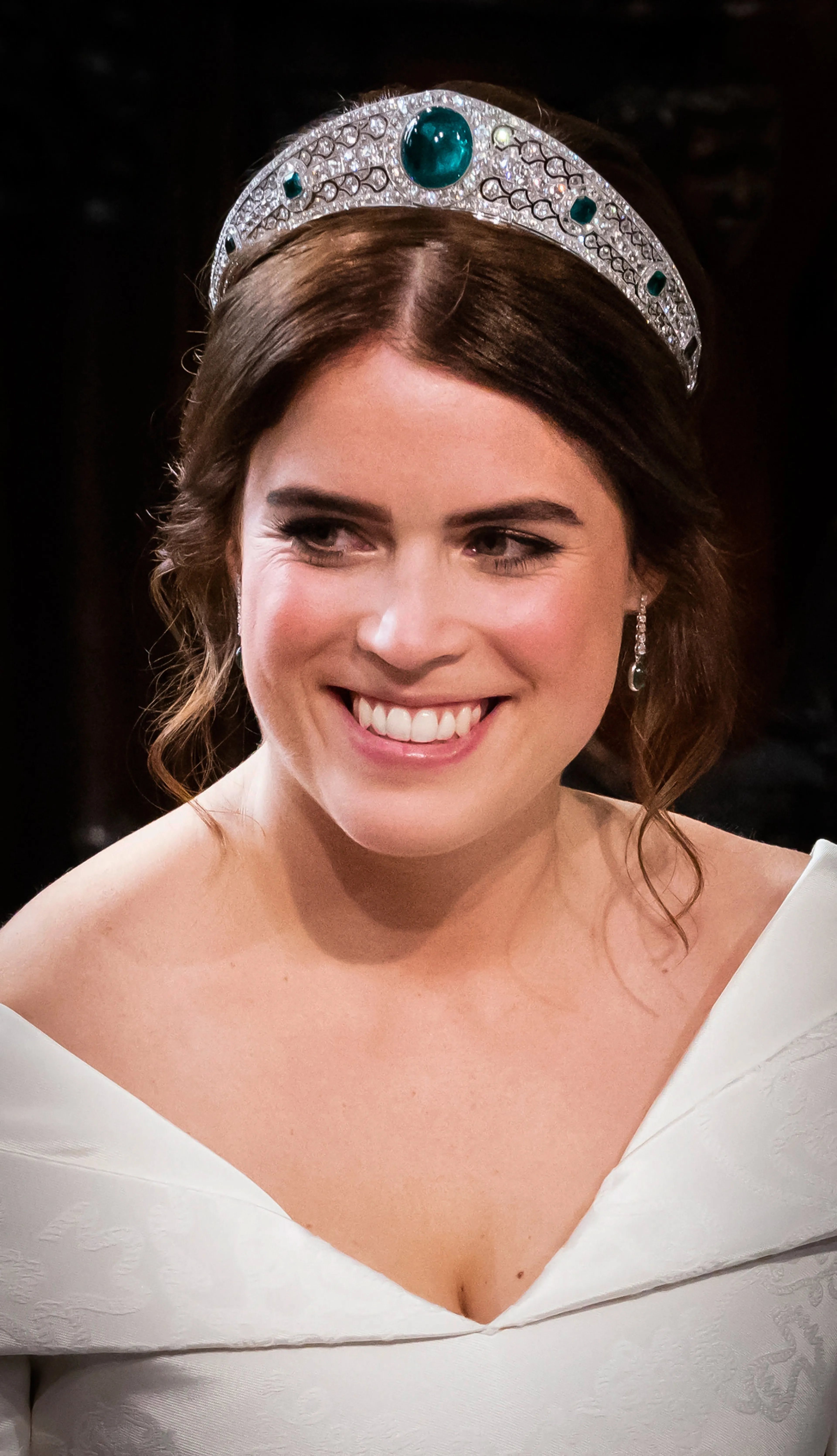 Het huwelijksdiadeem van prinses Eugenie (2018).