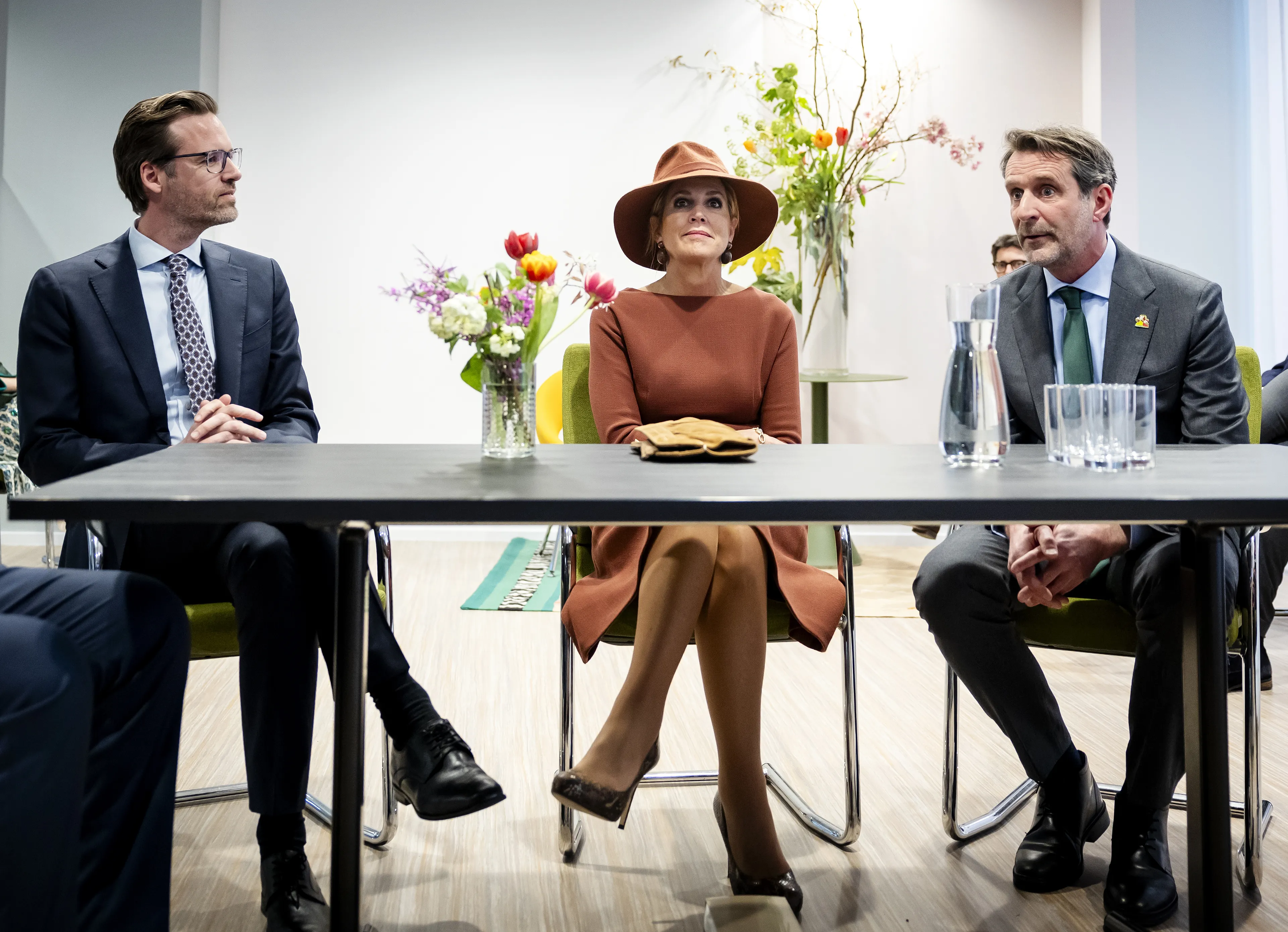 Máxima samen met Sjoerd Sjoerdsma, minister van Buitenlandse Handel en Ontwikkelingssamenwerking.