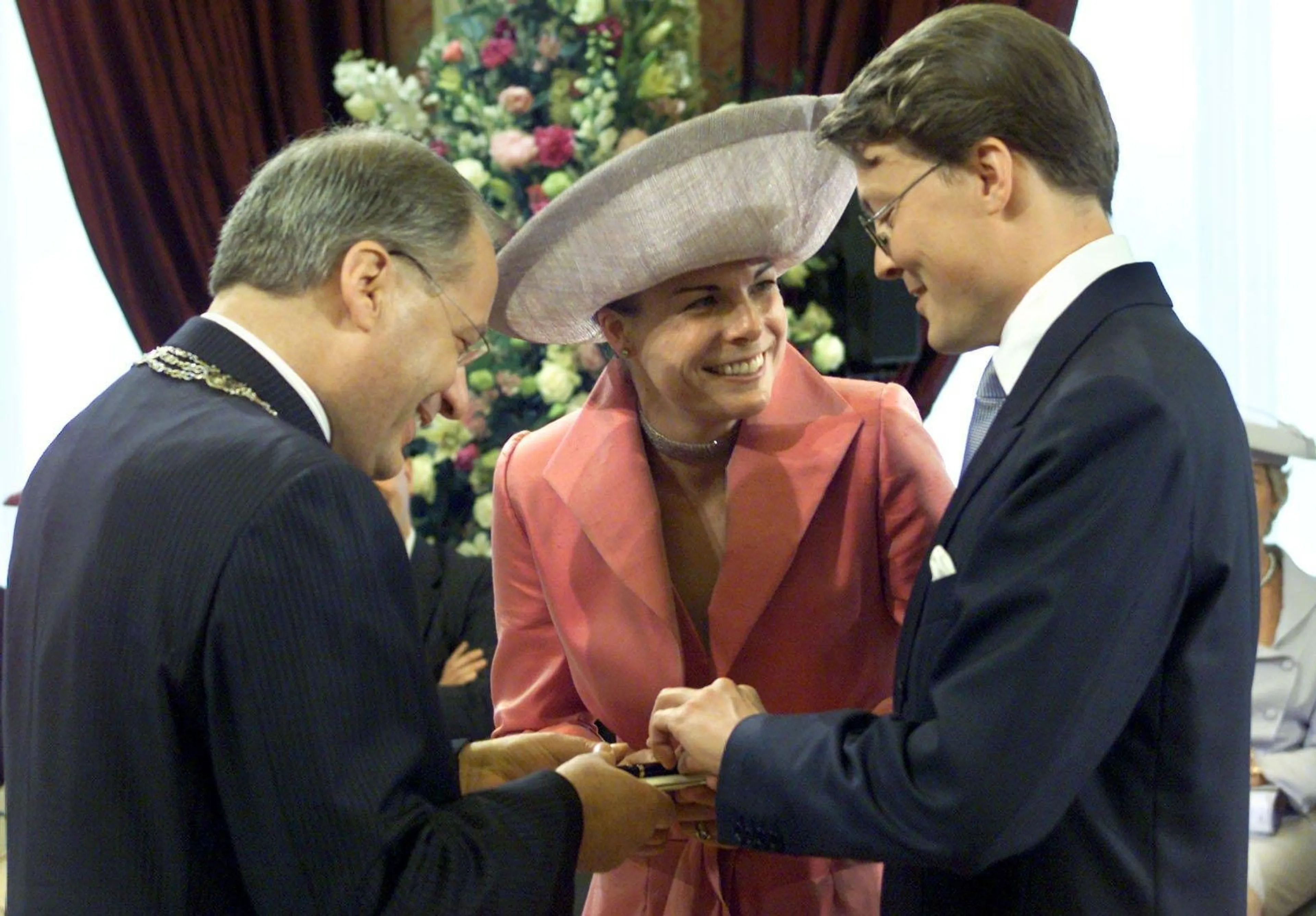De roze kleur was een opvallende keuze.
