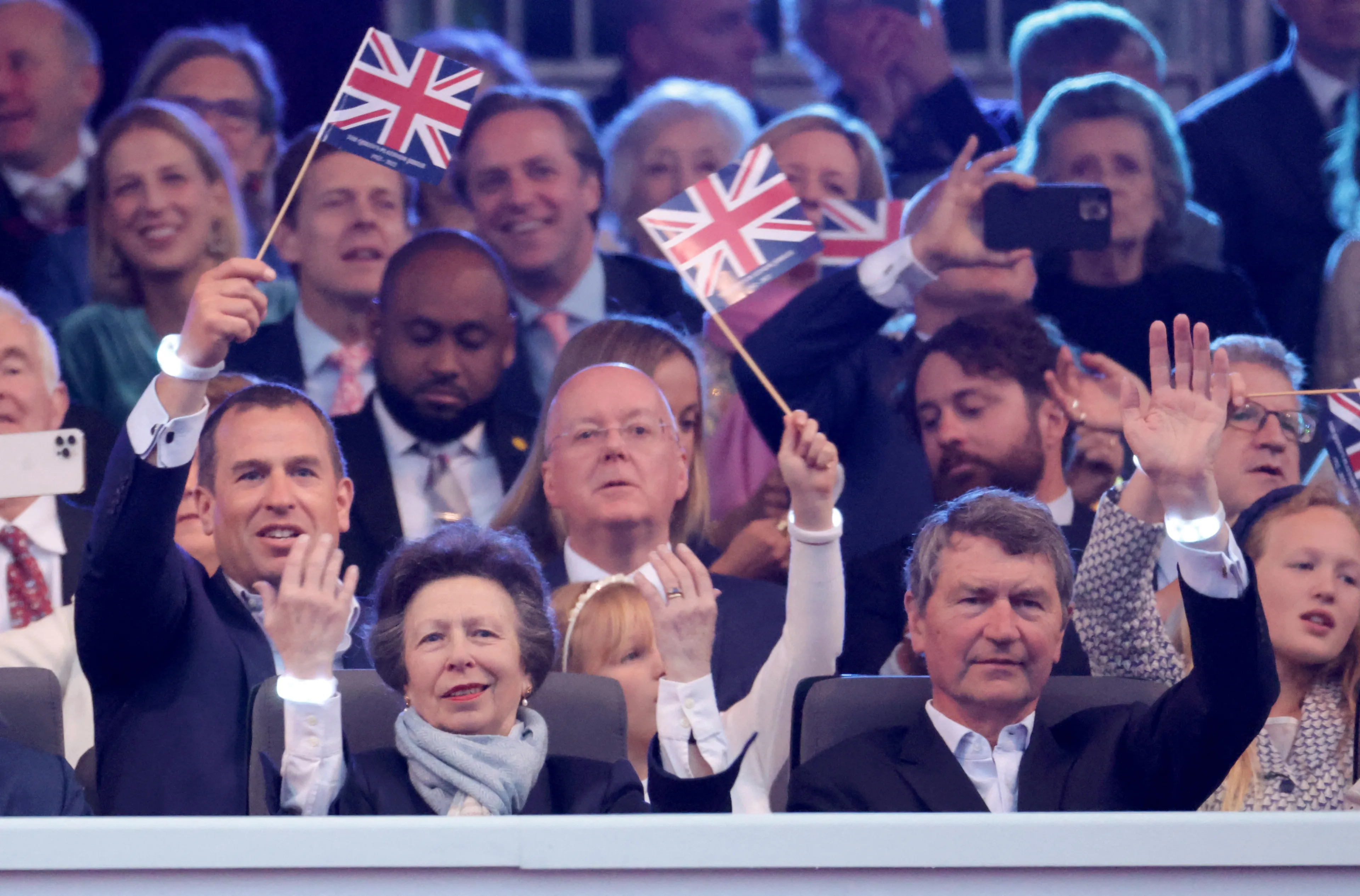 Timothy en Anne bij het platina jubileum van koningin Elisabeth (2022).