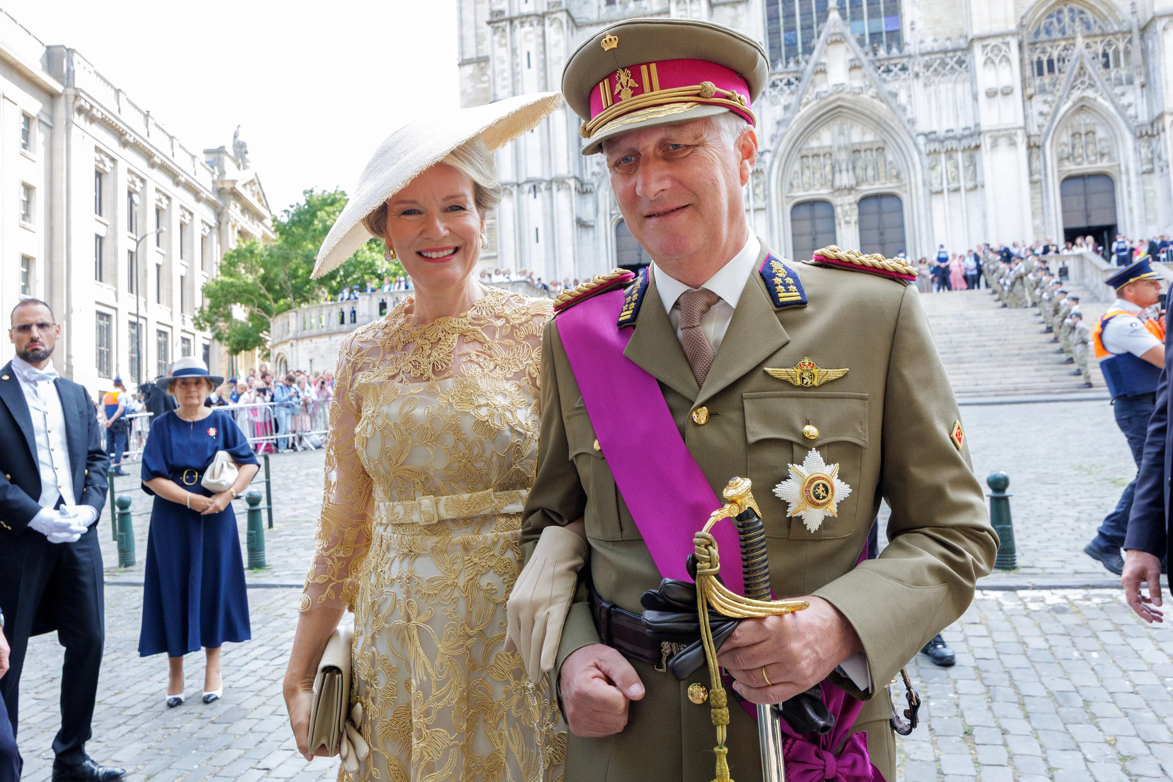Koning Filip en koningin Mathilde.