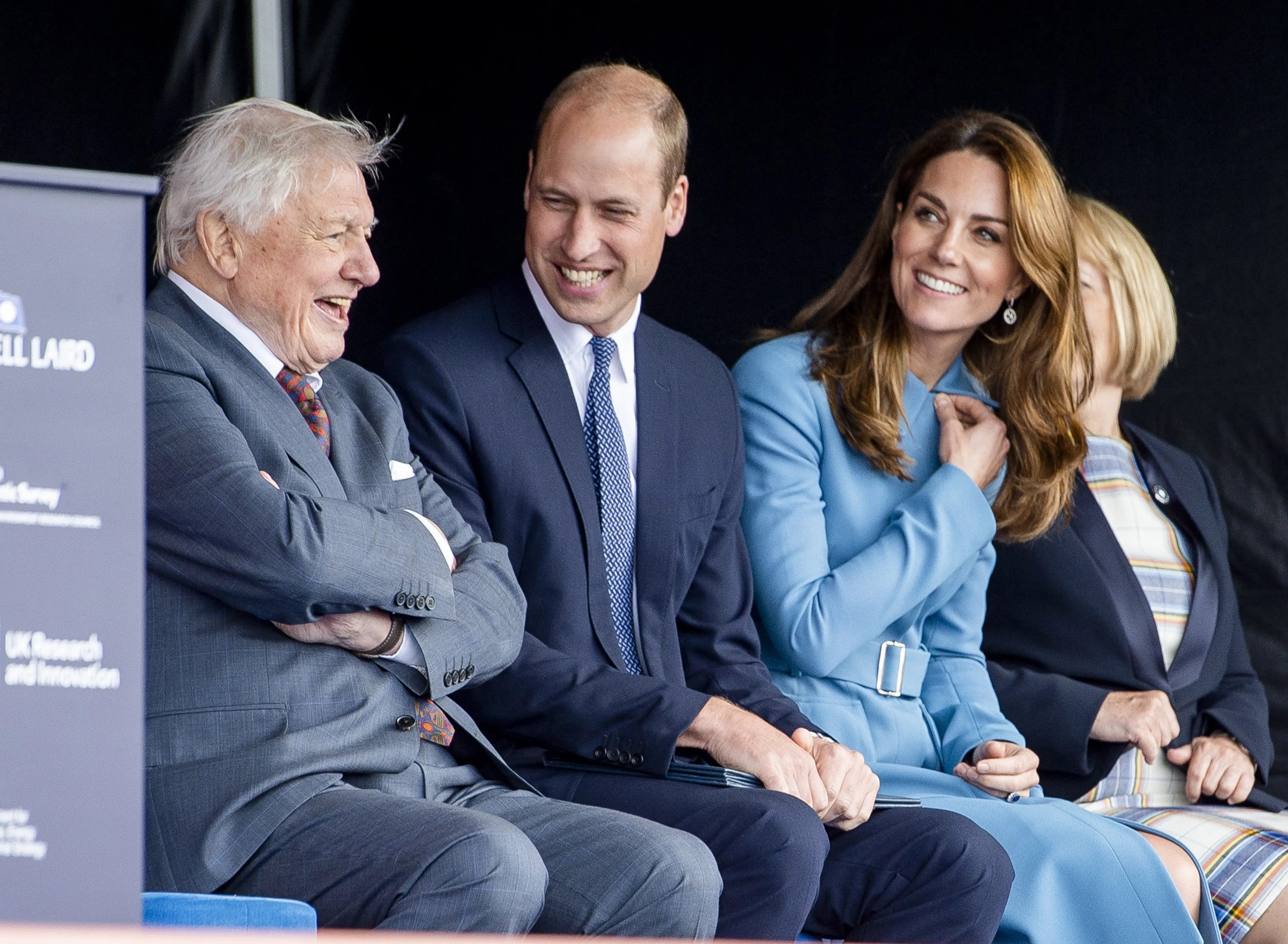 De hertog en hertogin van Cambridge woonden de doopceremonie bij van het nieuwe Britse poolonderzoeksschip, de RRS Sir David Attenborough (2019).