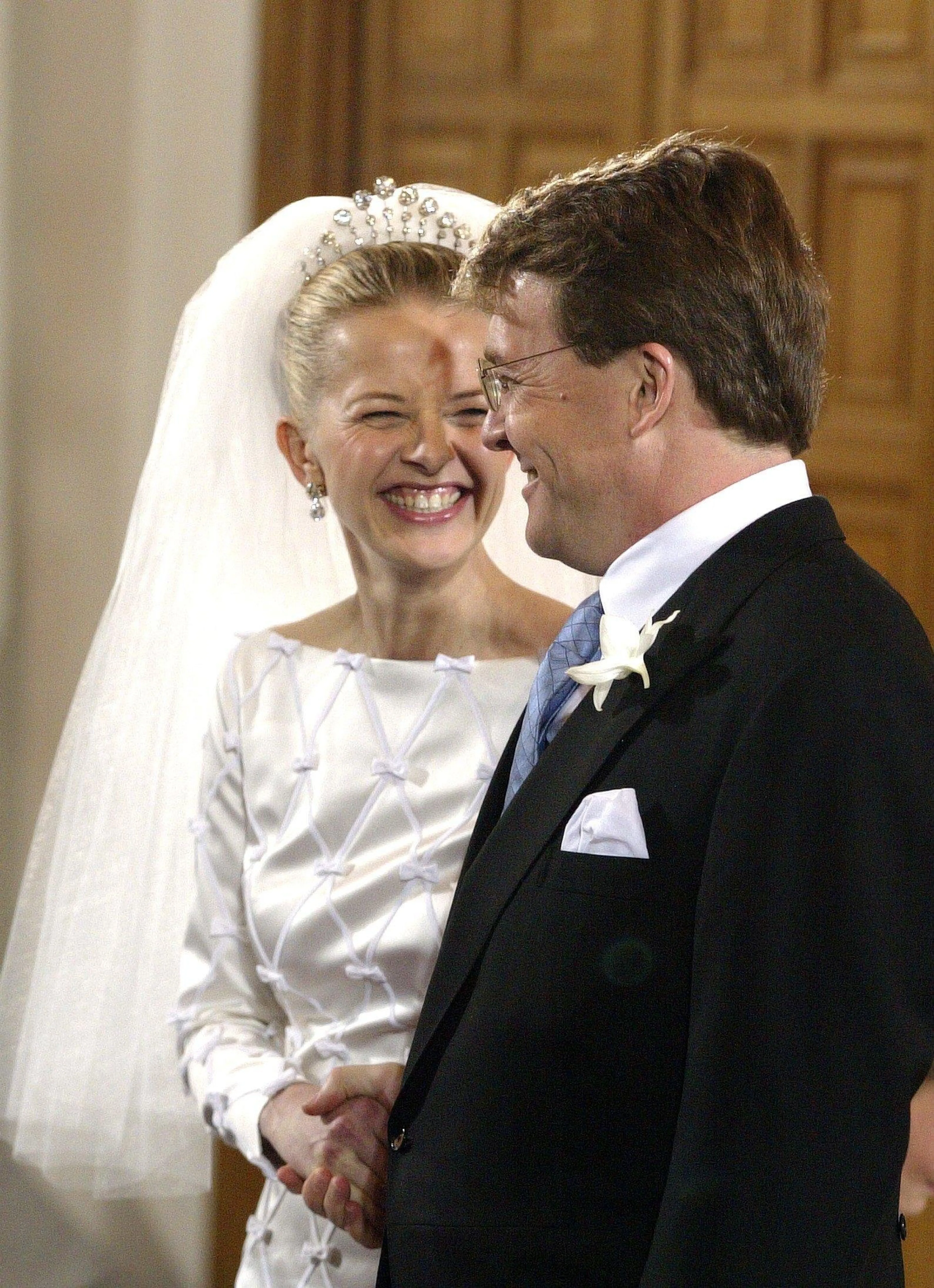 Het bruidspaar op 24 april 2004.