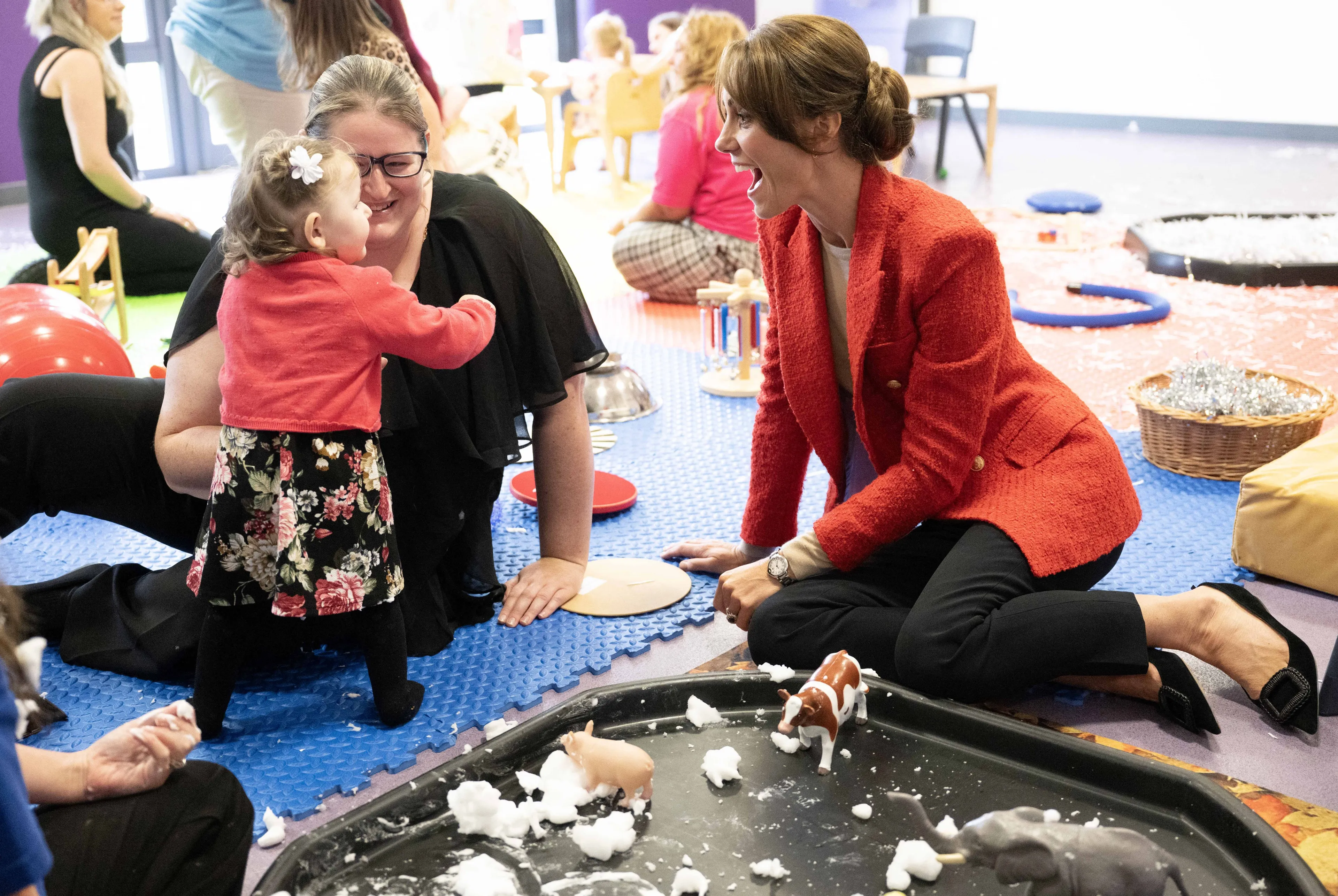 De ballerina's met punt.