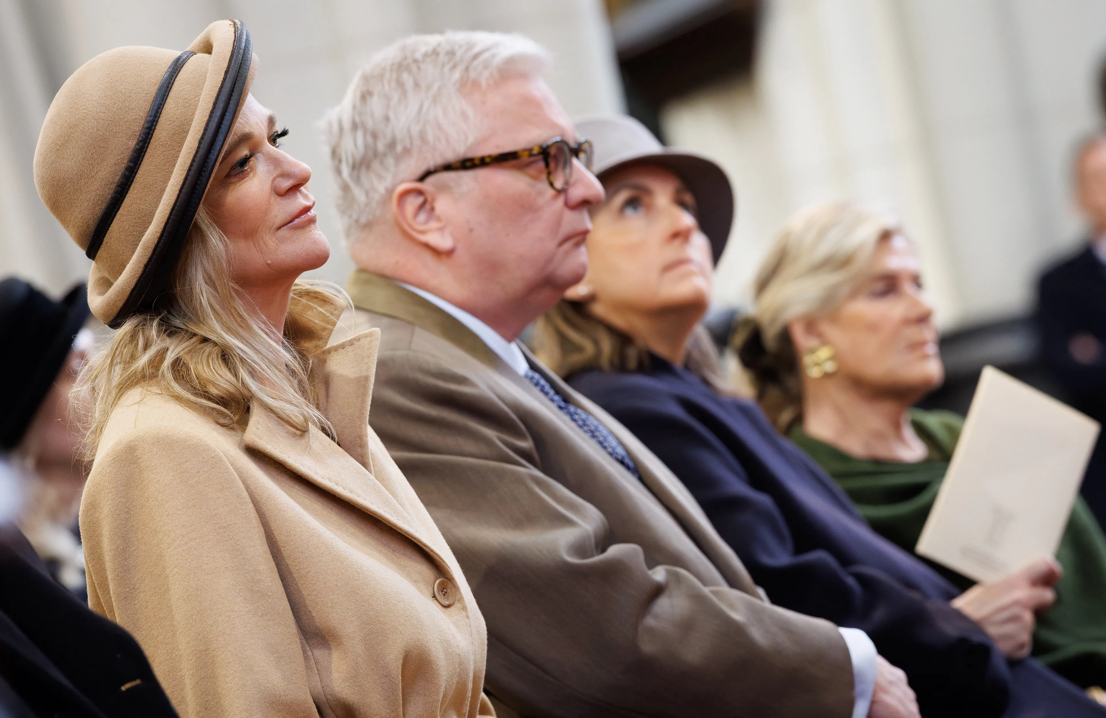 Prinses Delphine, prins Laurent en prinses Claire.