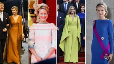 De mooiste Natan-outfits van koningin Máxima en koningin Mathilde op een rij