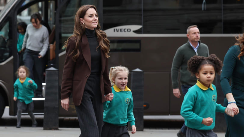 Catherine met kinderen op 'schoolreisje' naar museum in Londen