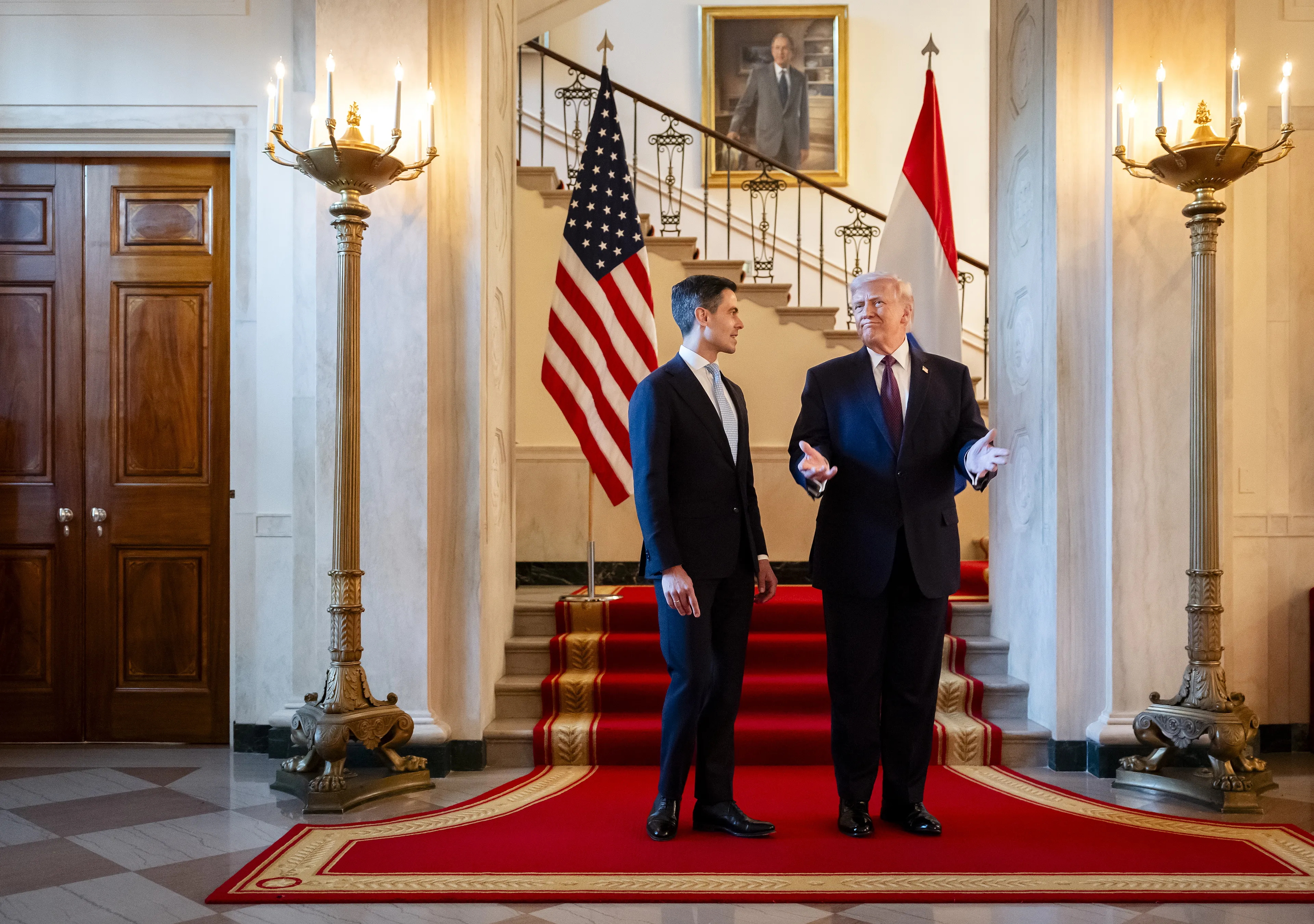 President Trump en premier Jetten.