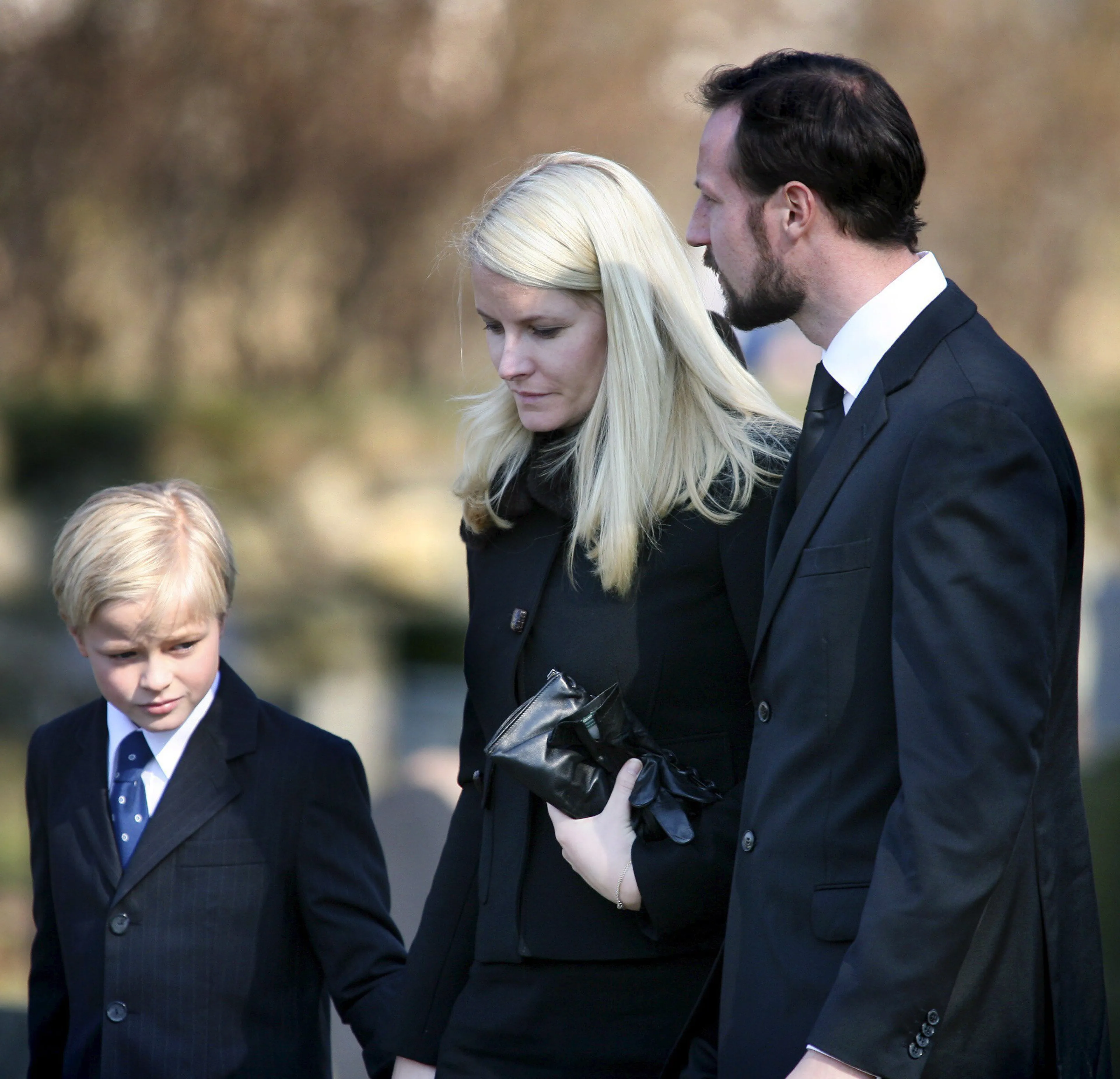 Kroonprins Haakon, kroonprinses Mette-Marit en Marius (2007).
