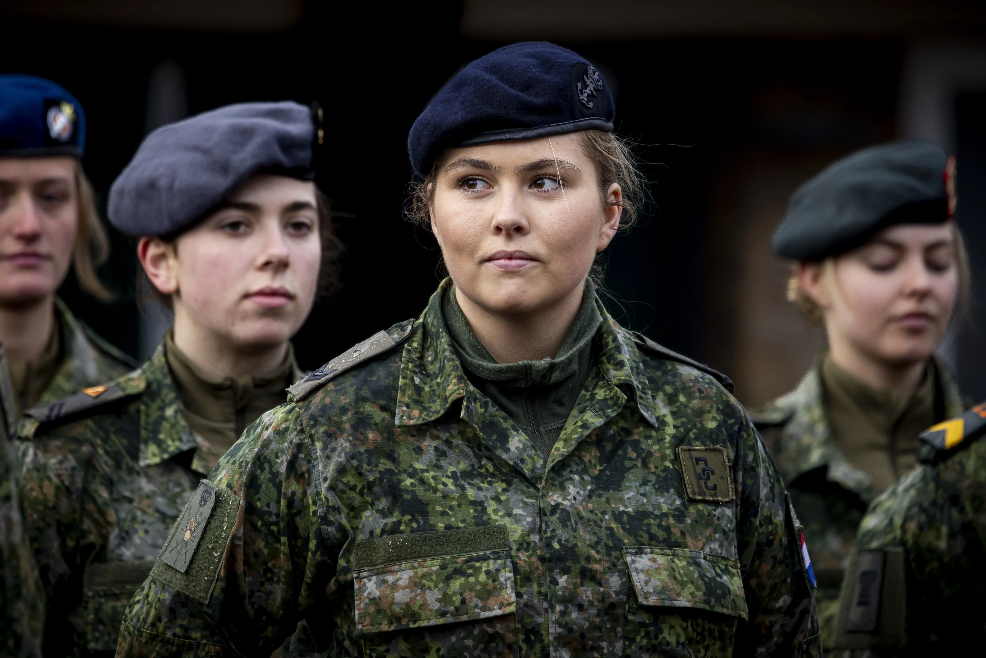 Prinses Amalia bij de afronding van de Algemene Militaire Opleiding.