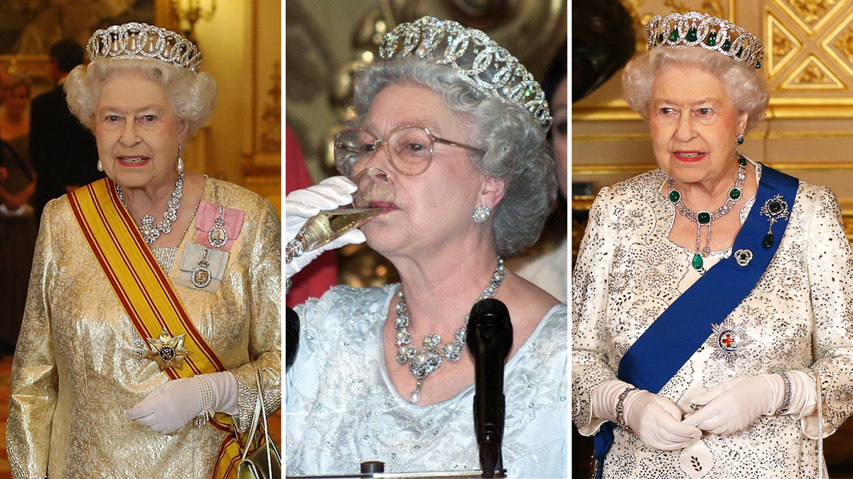 Dit bijzondere diadeem van koningin Elizabeth kan op 3 manieren gedragen worden