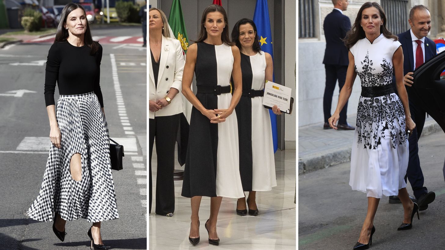 Foto's: koningin Letizia in stijlvol zwart-wit