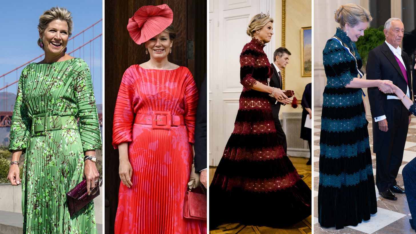 Lekker kijken: koningin Máxima en koningin Mathilde in dezelfde outfits